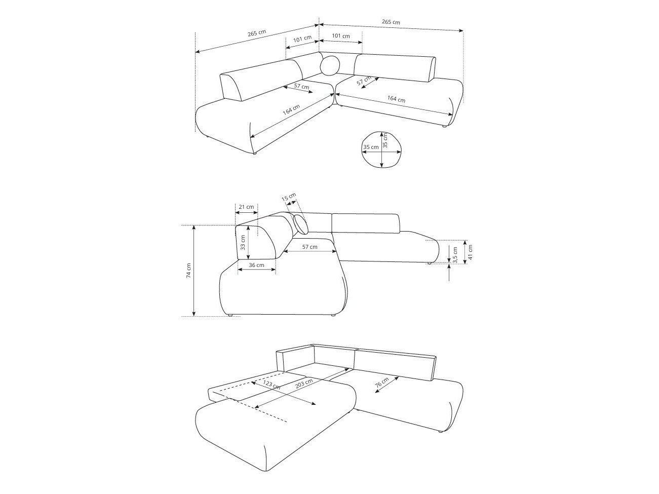 Hjørnesofa Kingston 186 (Vinci 42)