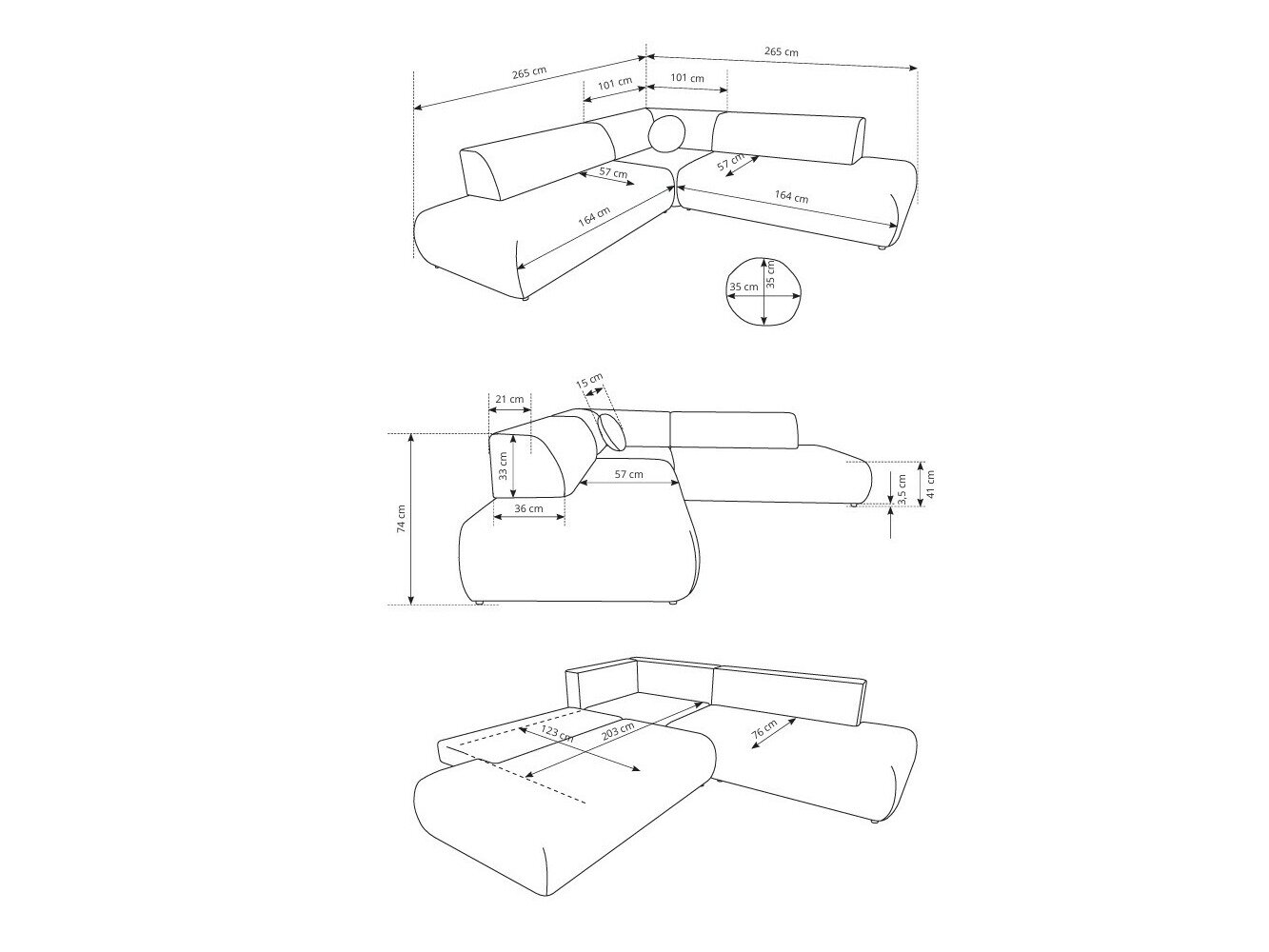 Hjørnesofa Kingston 186 (Vinci 42)