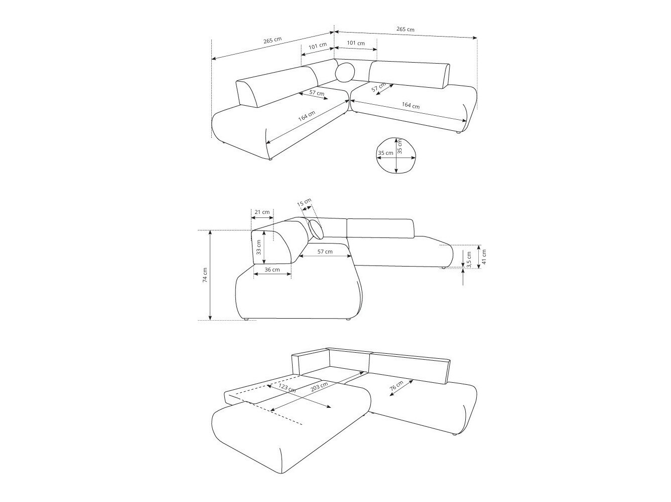 Hjørnesofa Kingston 186 (Vinci 88)