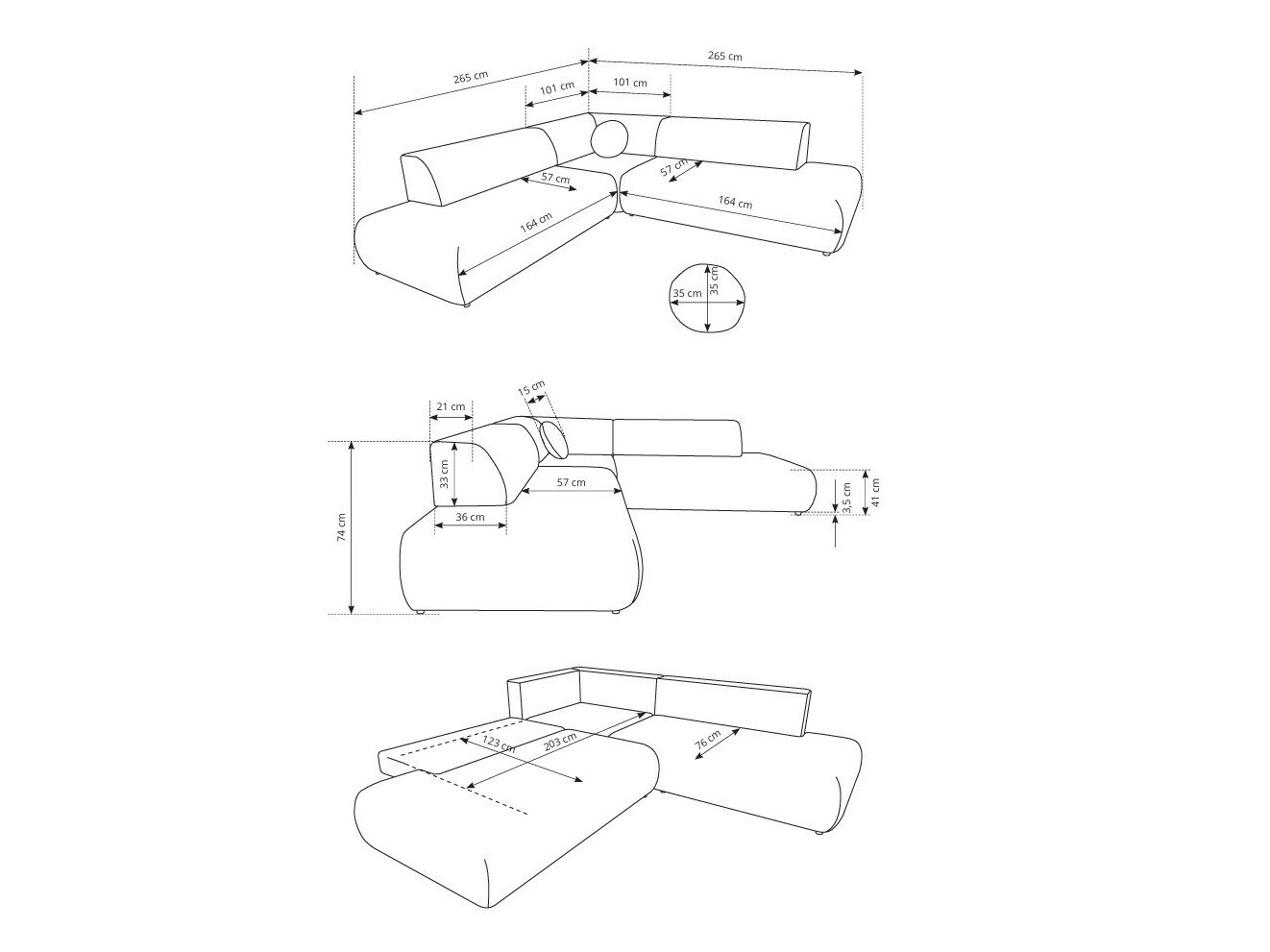 Hjørnesofa Kingston 186 (Vinci 88)