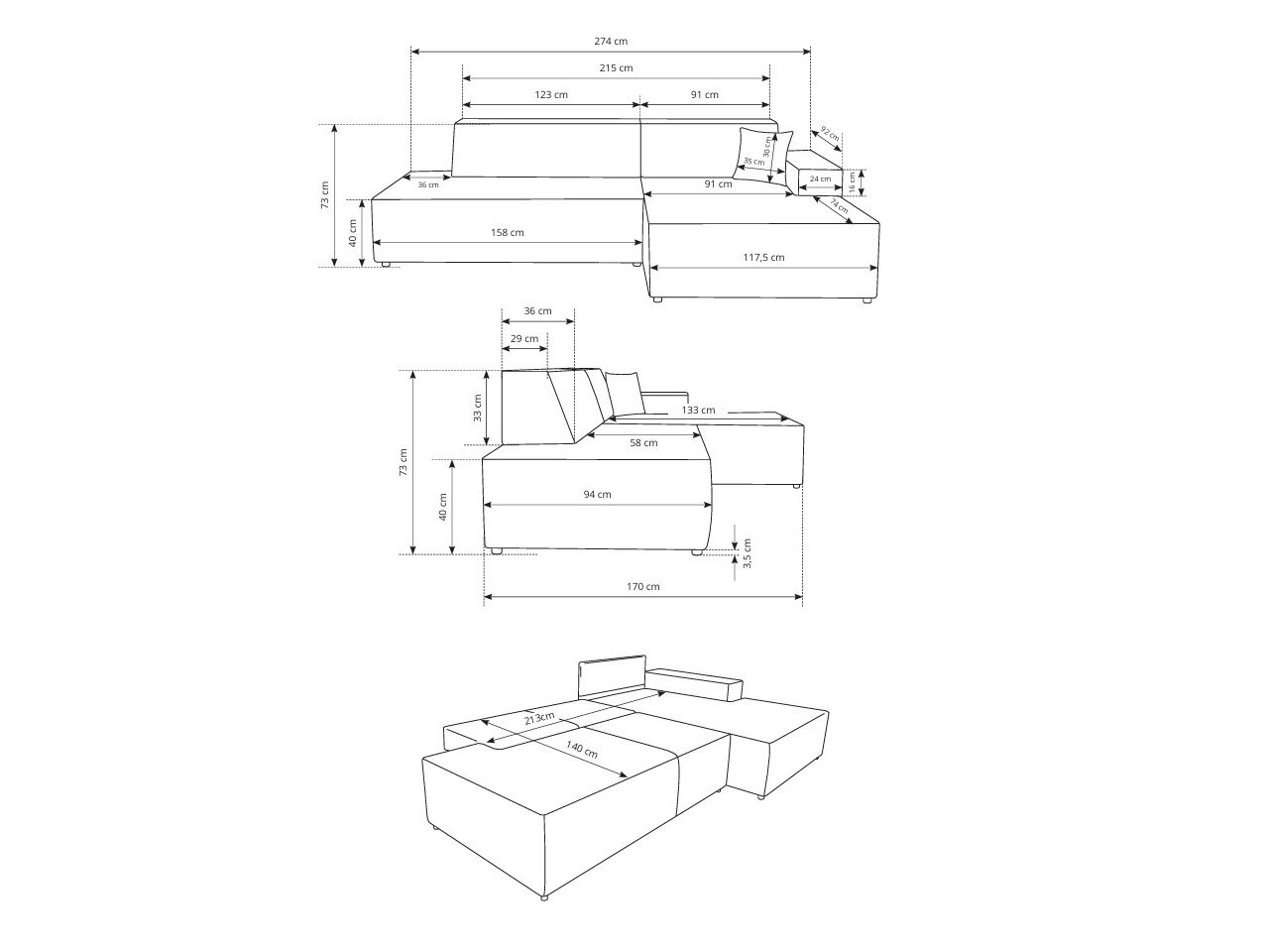 Hjørnesofa Kingston 187 (Tilia 86)