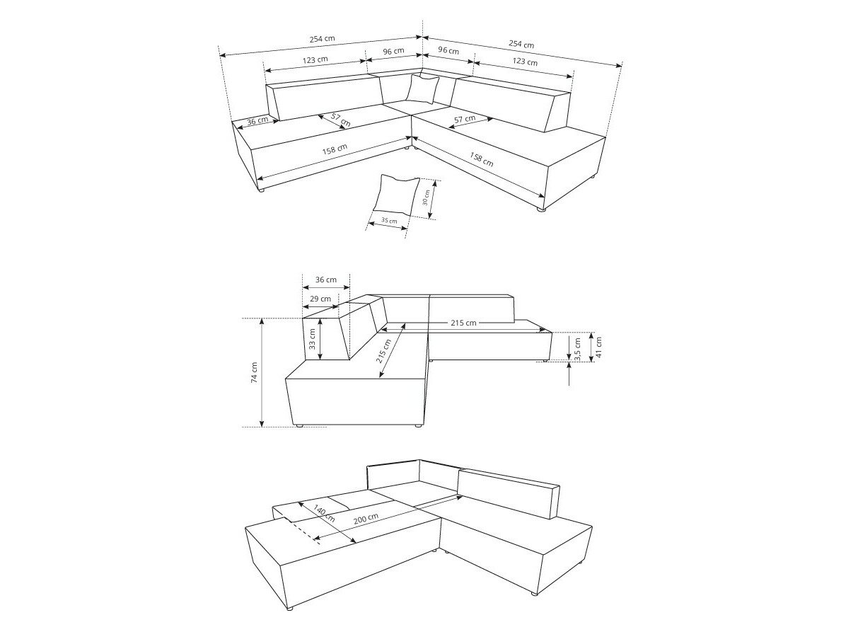 Hjørnesofa Kingston 188 (Dunbar 35)