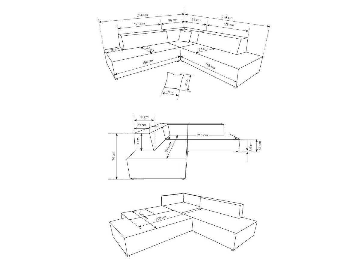 Hjørnesofa Kingston 188 (Dunbar 40)