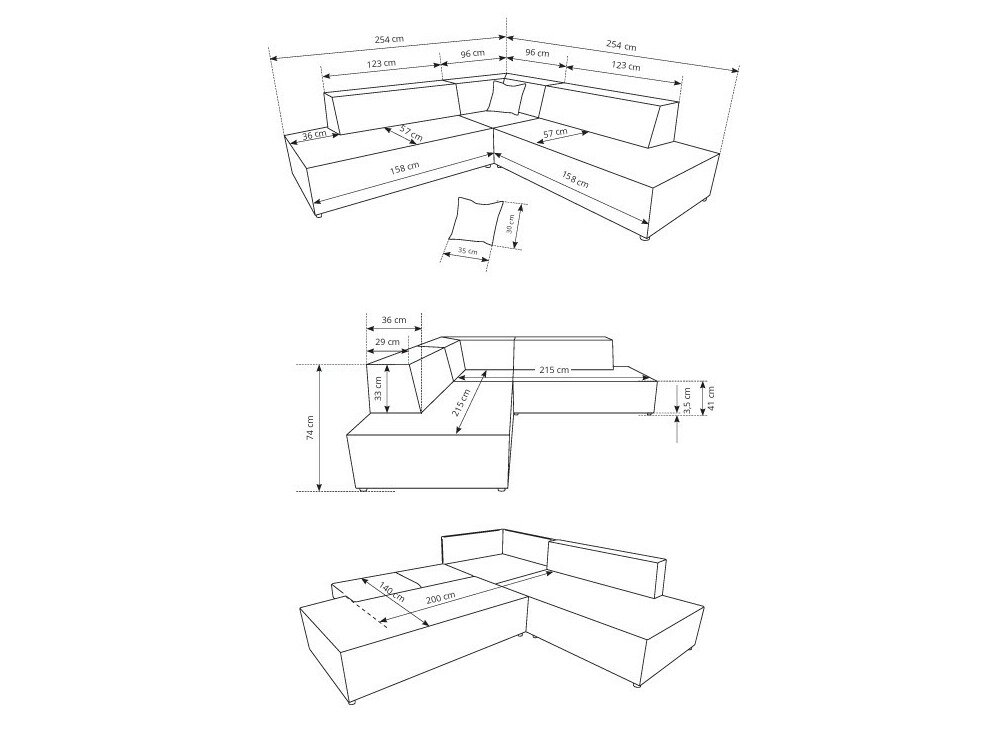 Hjørnesofa Kingston 188 (Tilia 17)