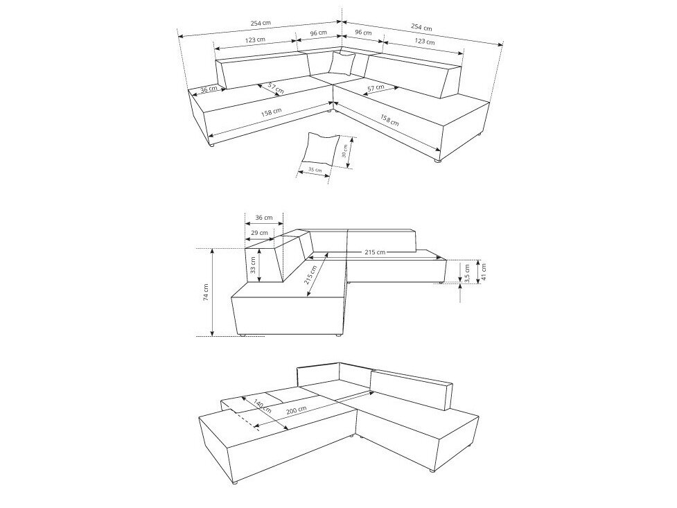 Hjørnesofa Kingston 188 (Tilia 85)