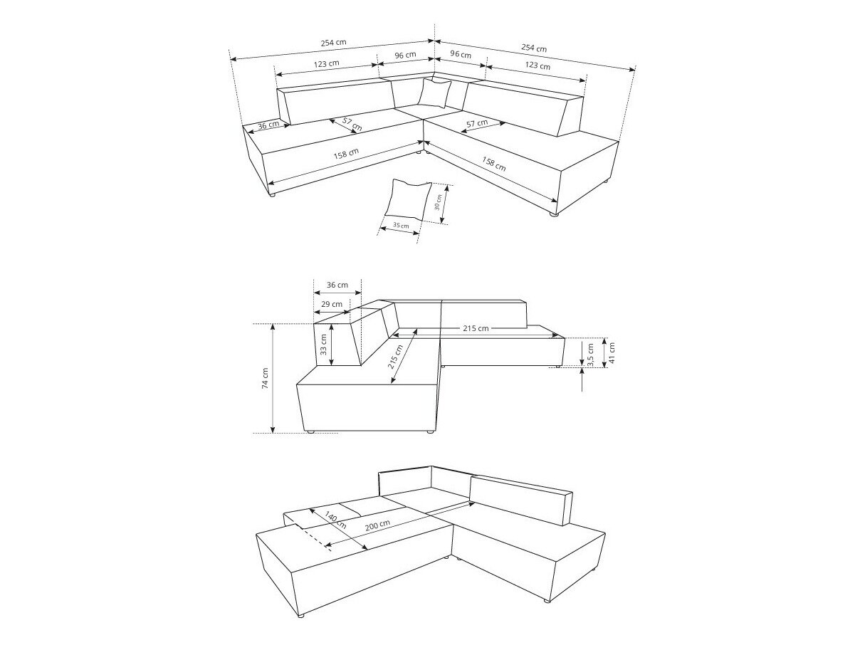 Hjørnesofa Kingston 188 (Dunbar 65)
