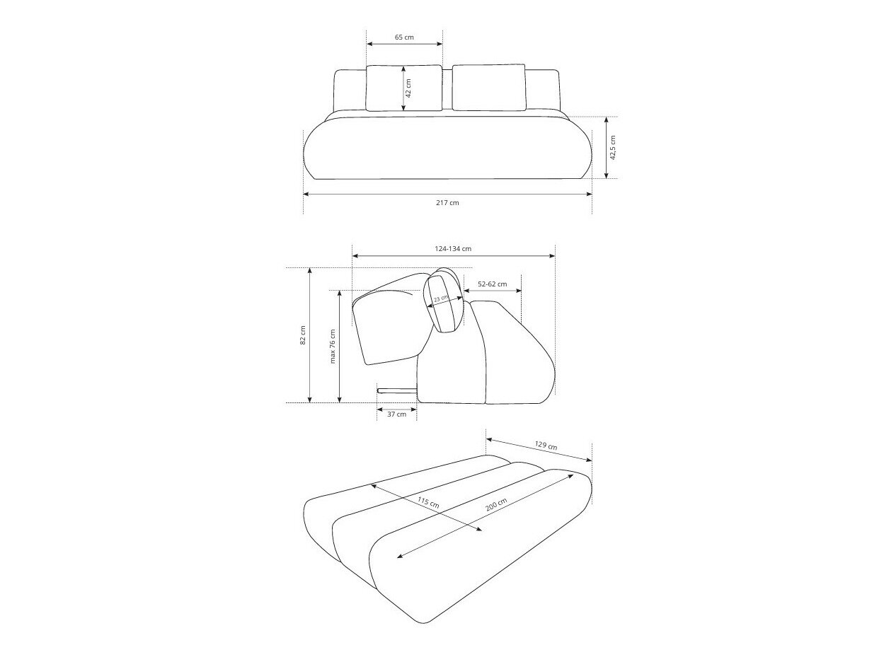 Sovesofa Kingston 193 (Dot 100)