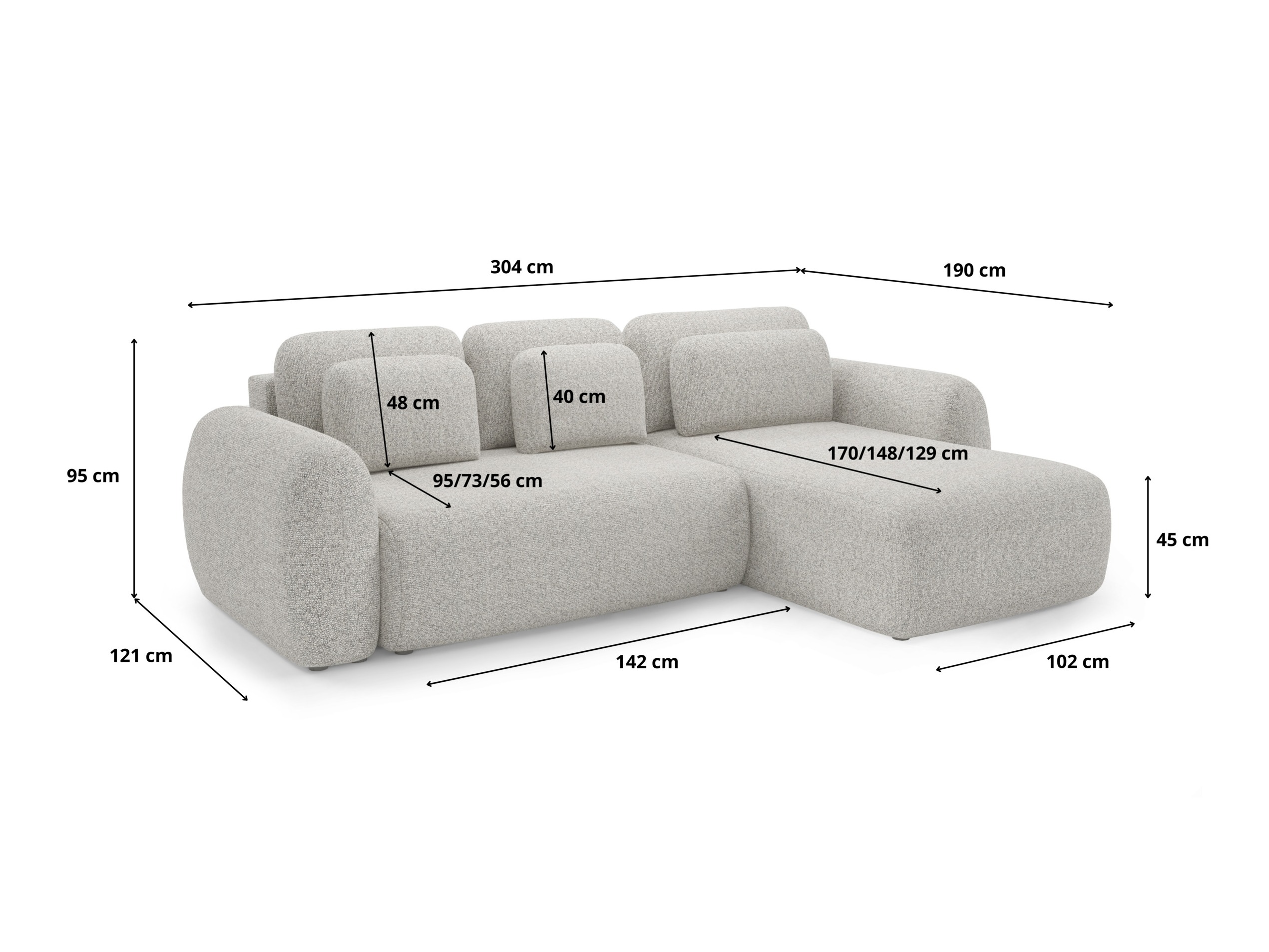 Hjørnesofa Franklin 104 (Puente 11)