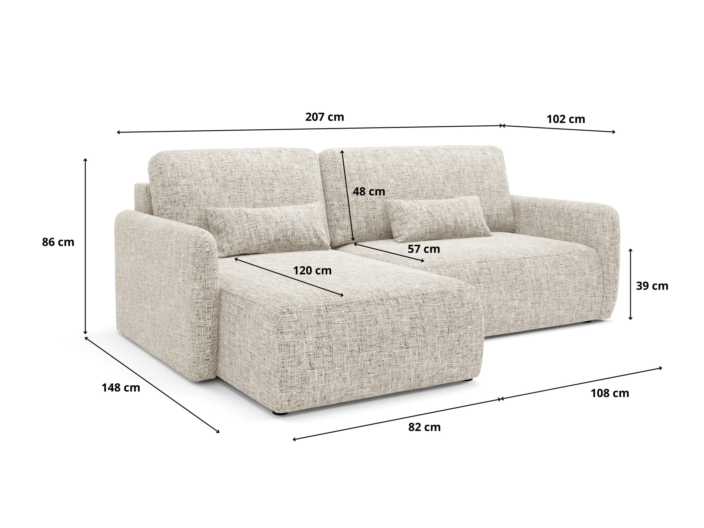 Hjørnesofa Franklin 107 (Imo 05)