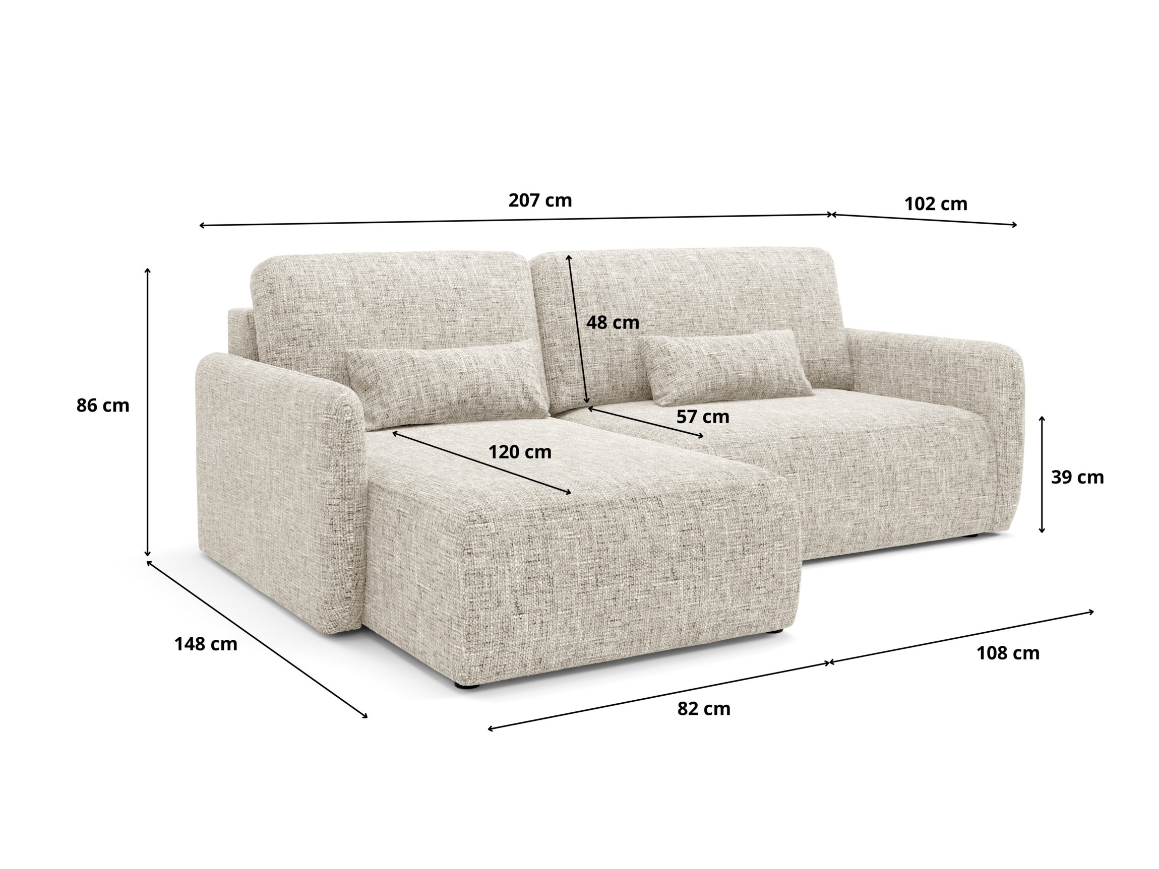Hjørnesofa Franklin 107 (Imo 45)