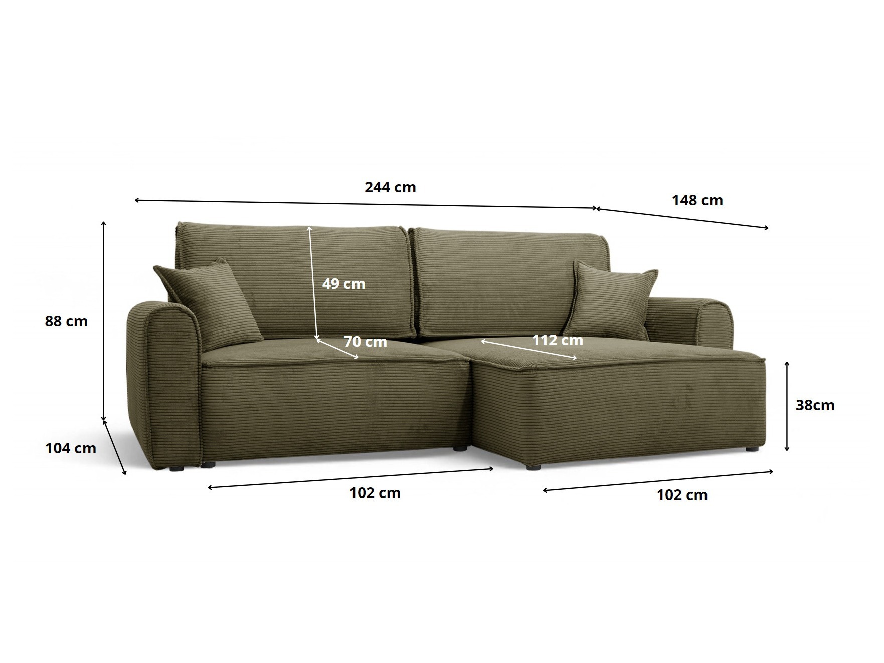 Hjørnesofa Franklin 122 (Poso 55)