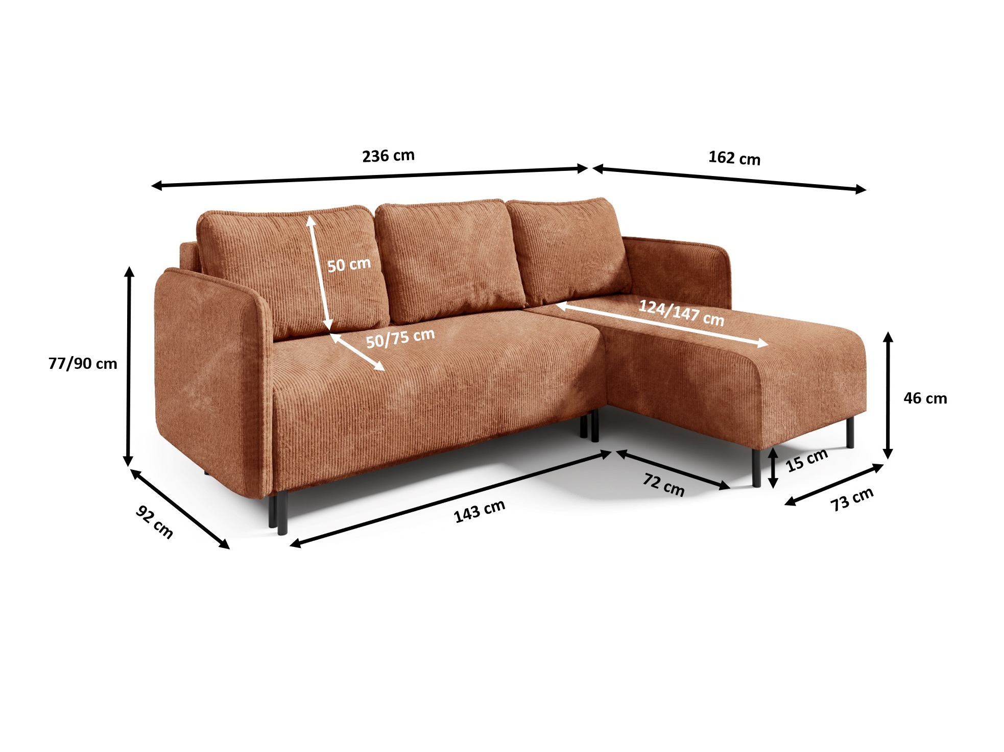 Hjørnesofa Franklin 123 (Poso 05)