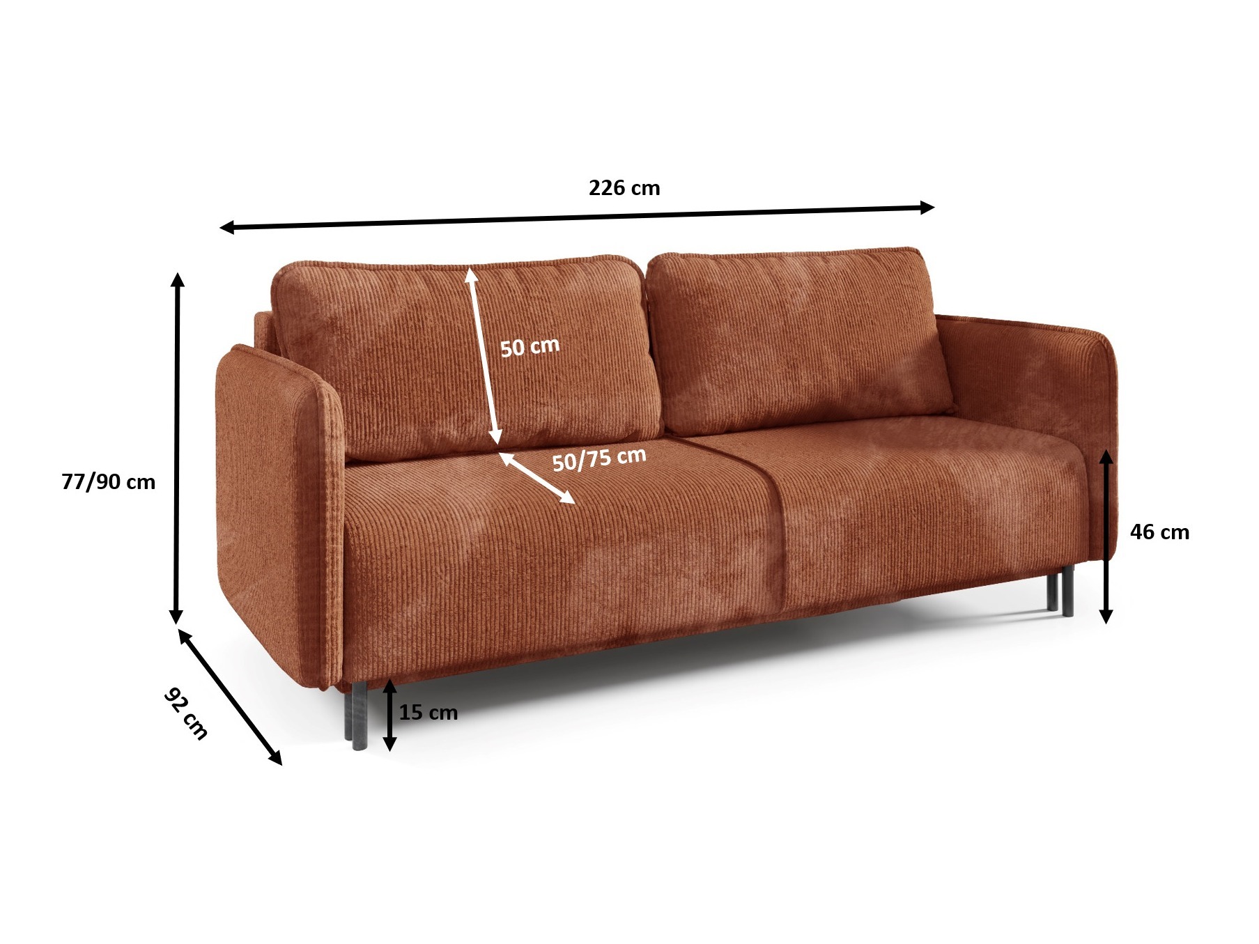 Sovesofa Franklin 121 (Poso 55)