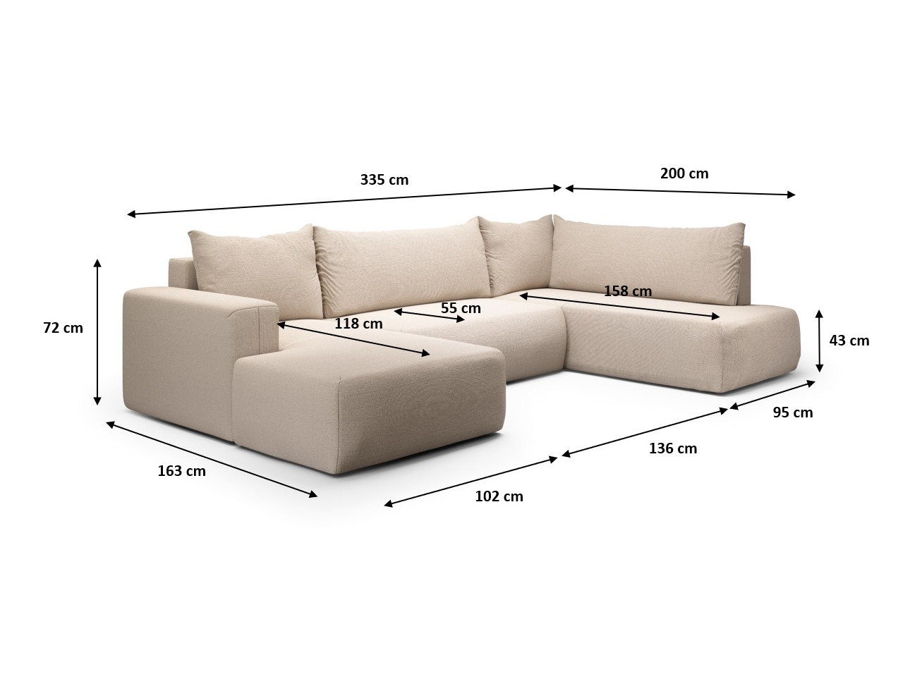 Hjørnesofa Lirdomo 101 (Aragon 01)