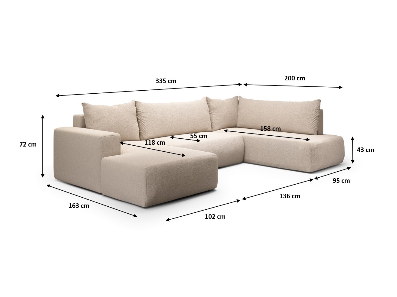 Hjørnesofa Lirdomo 101 (Aragon 93)