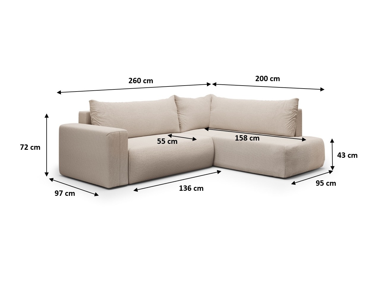 Hjørnesofa Lirdomo 102 (Aragon 39)
