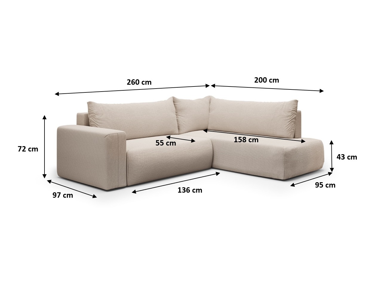 Hjørnesofa Lirdomo 102 (Aragon 93)