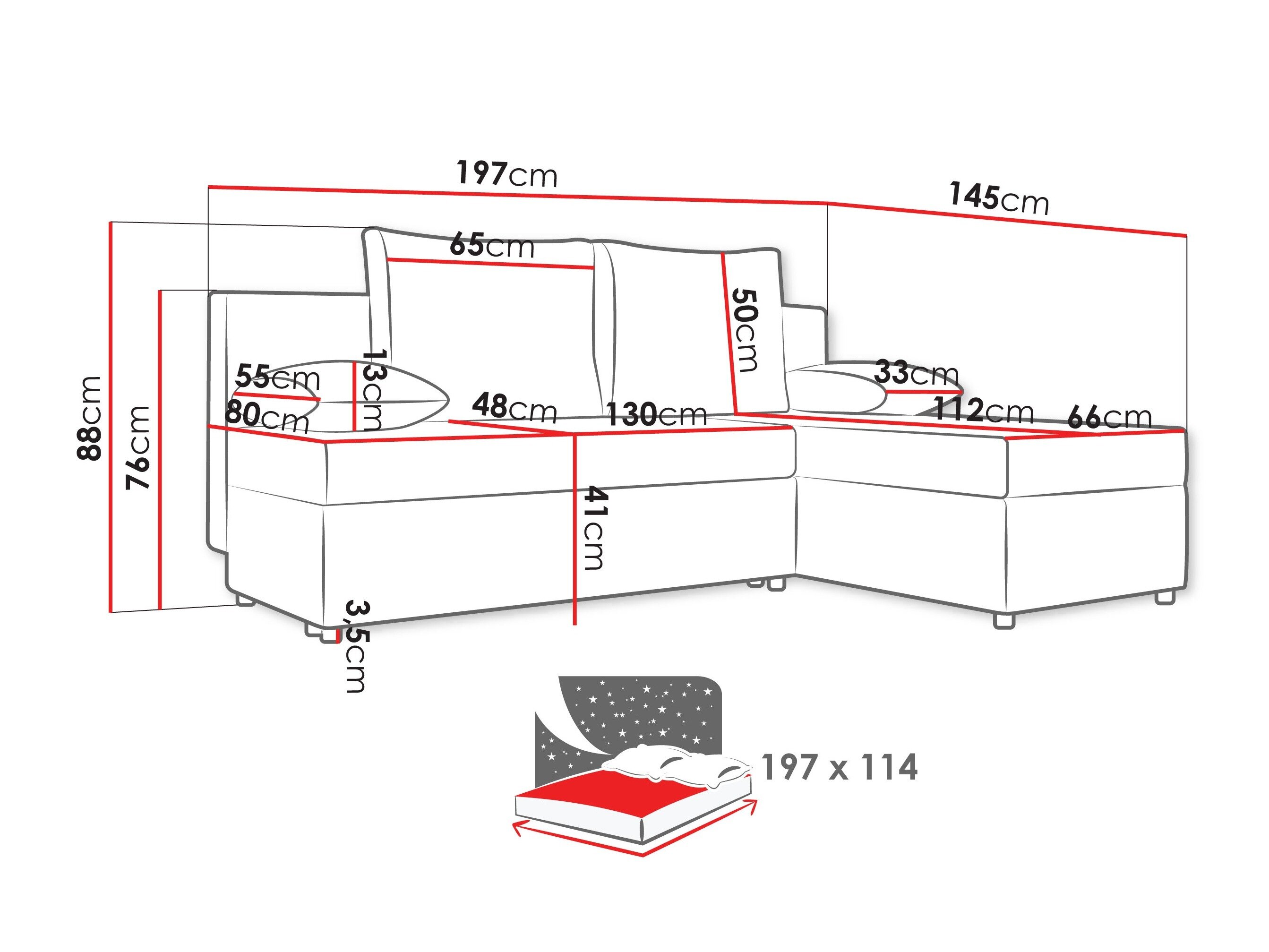 Hjørnesofa Euclid 100 (Poso 100)