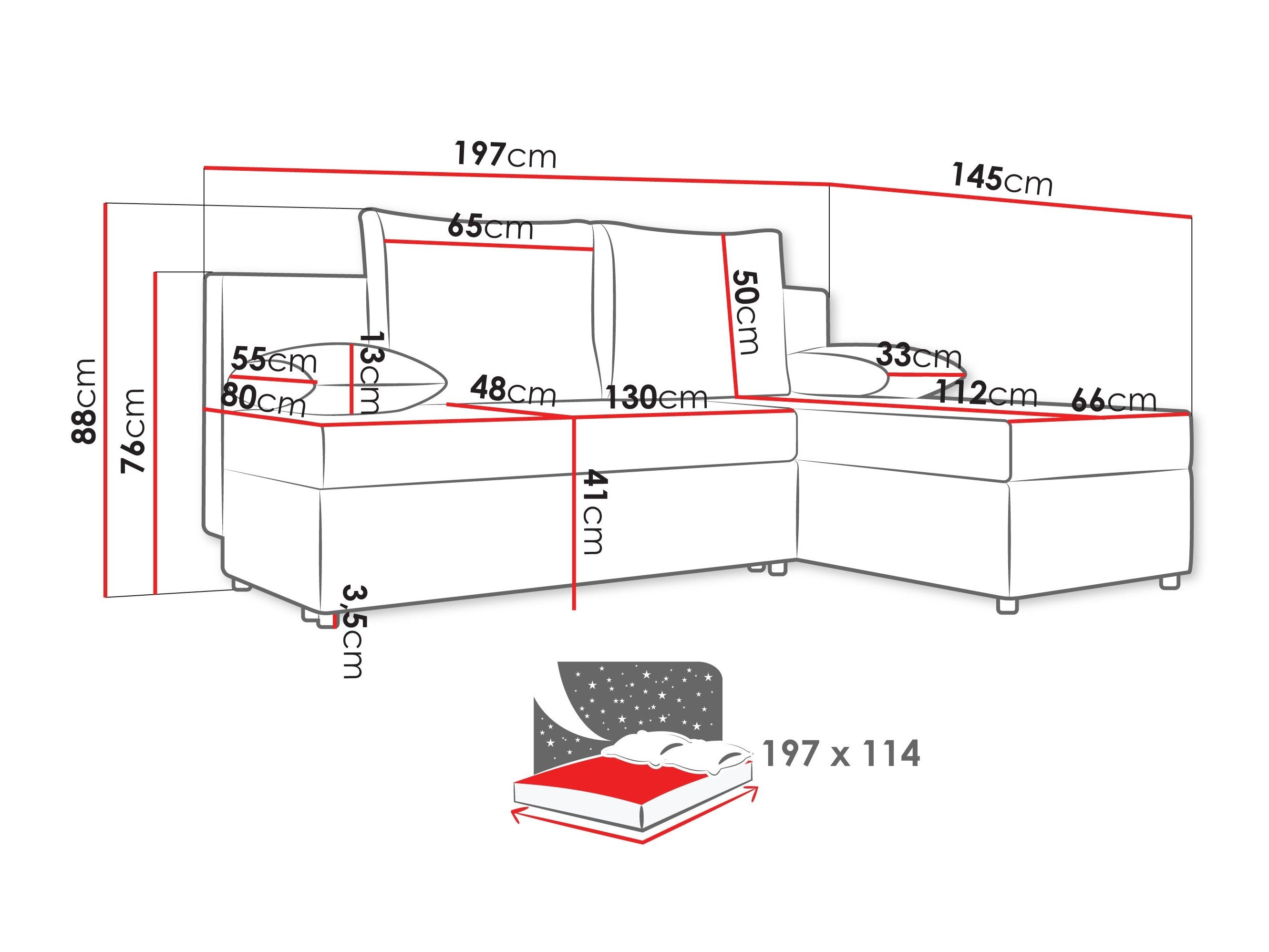 Hjørnesofa Euclid 100 (Poso 135)
