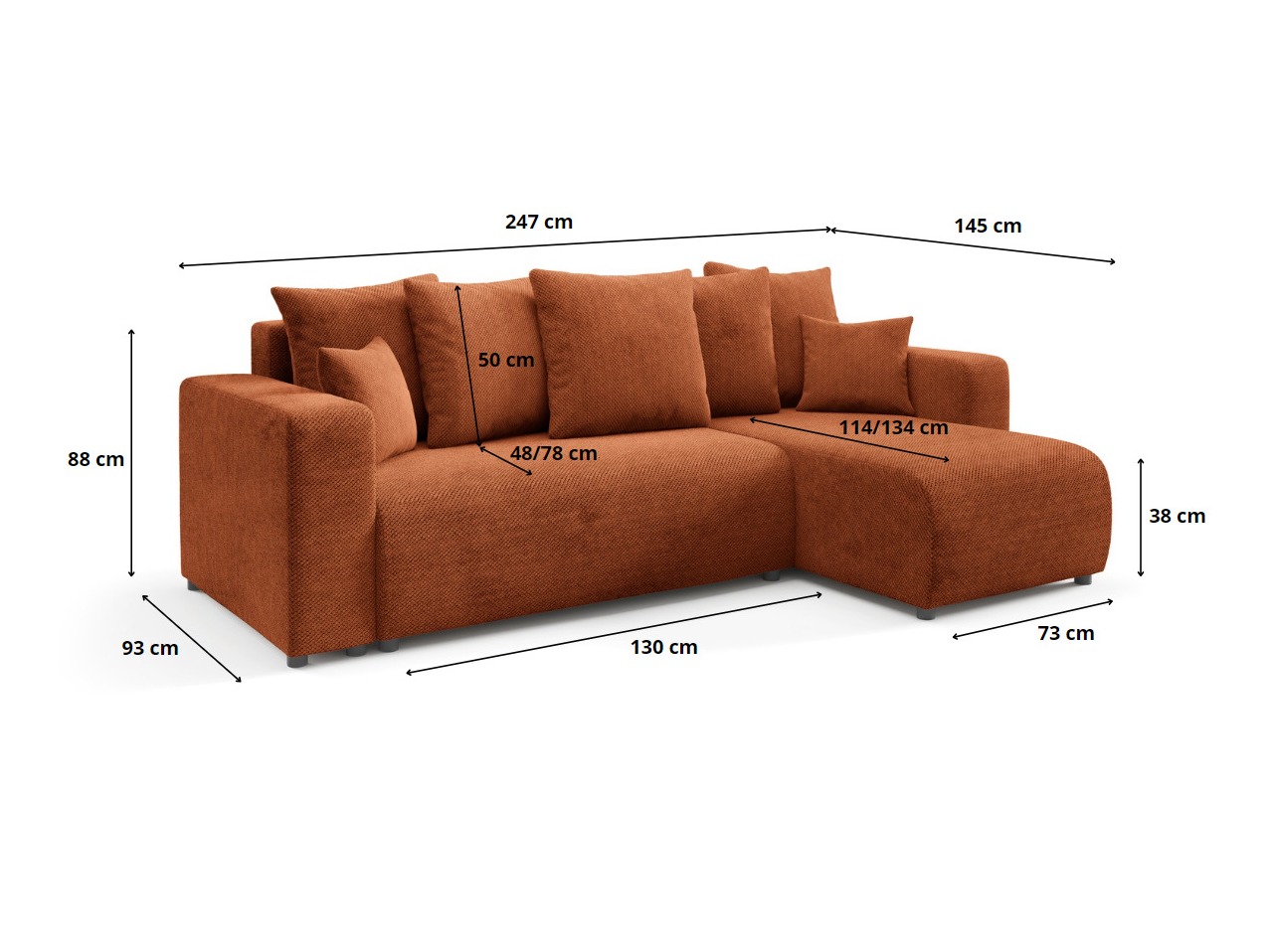 Hjørnesofa Franklin 146 (Onega 18)