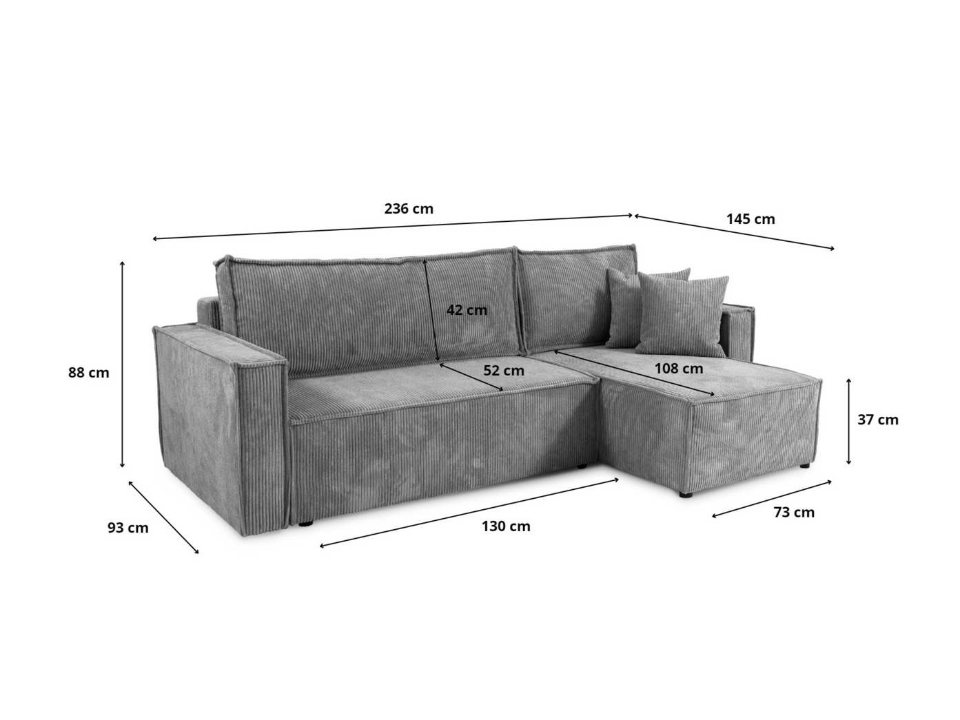 Hjørnesofa Franklin 147 (Poso 02)