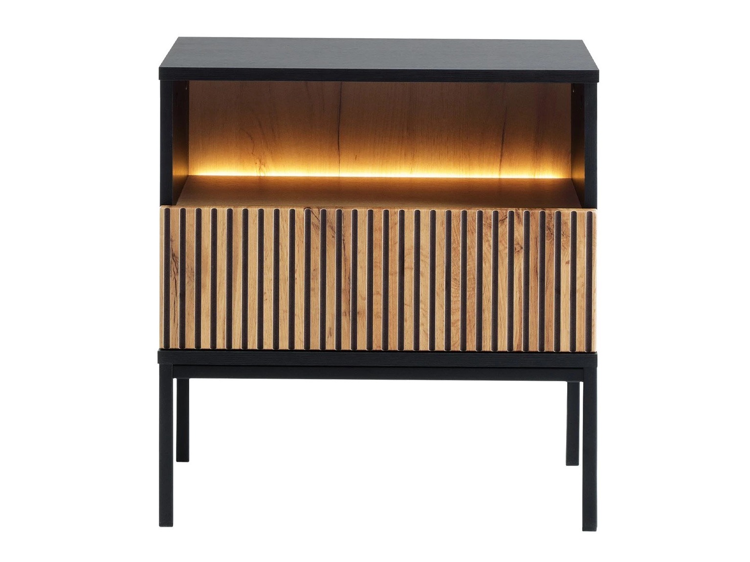 Sengebord Manal (Sort + Wotan eg)