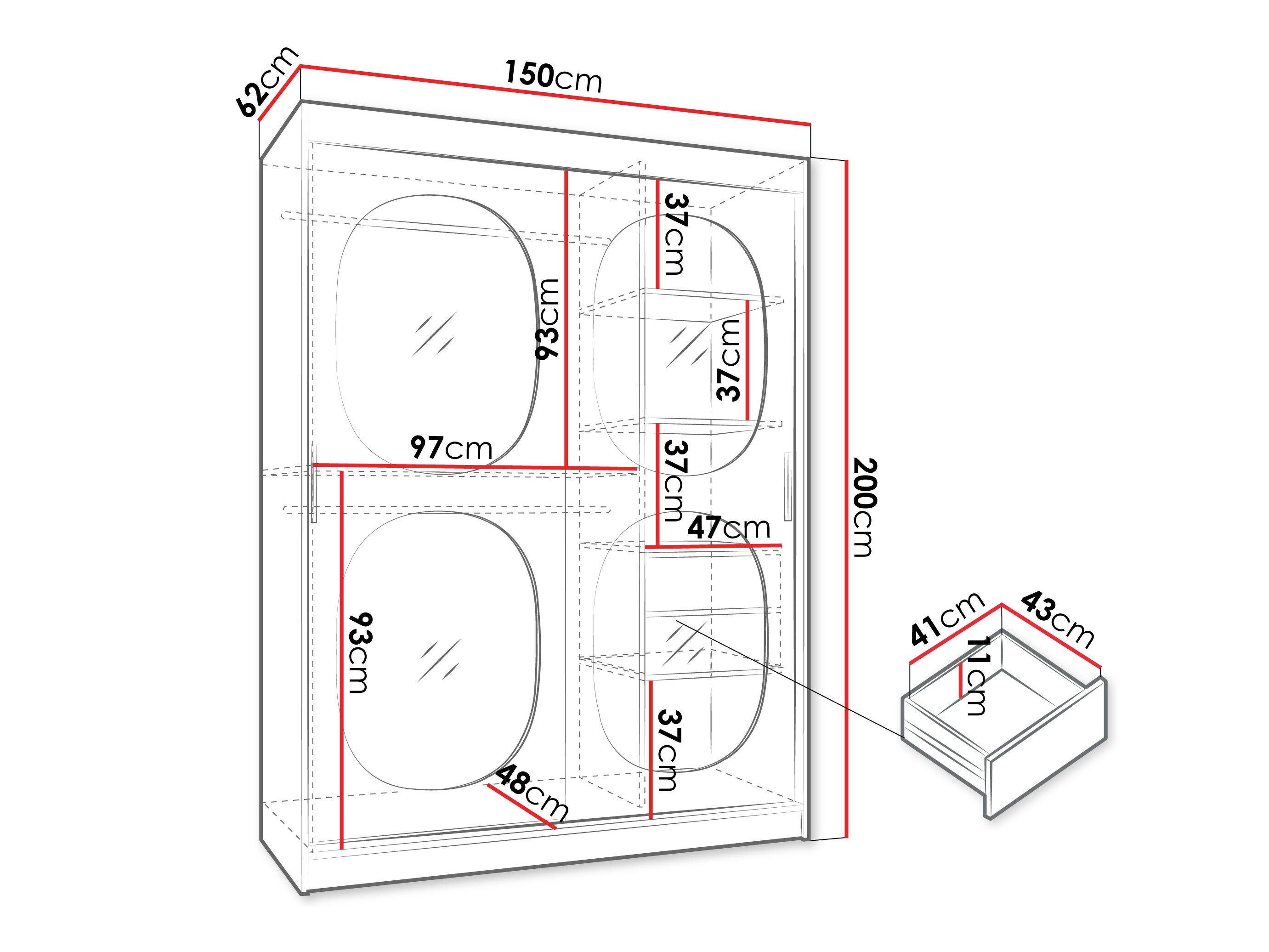 Garderobeskab Hartford 527 (Kashmir)