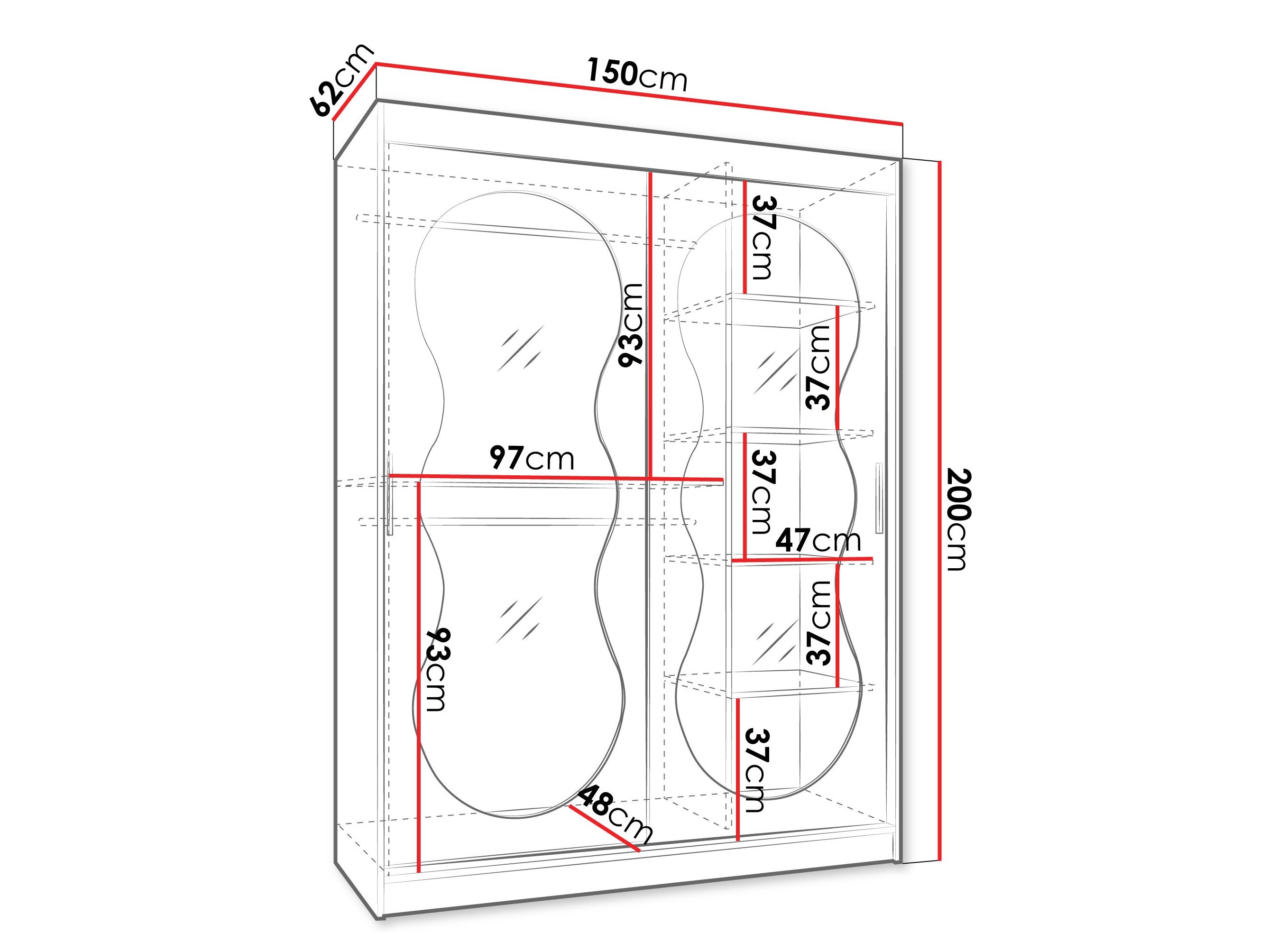 Garderobeskab Hartford 528 (Kashmir)