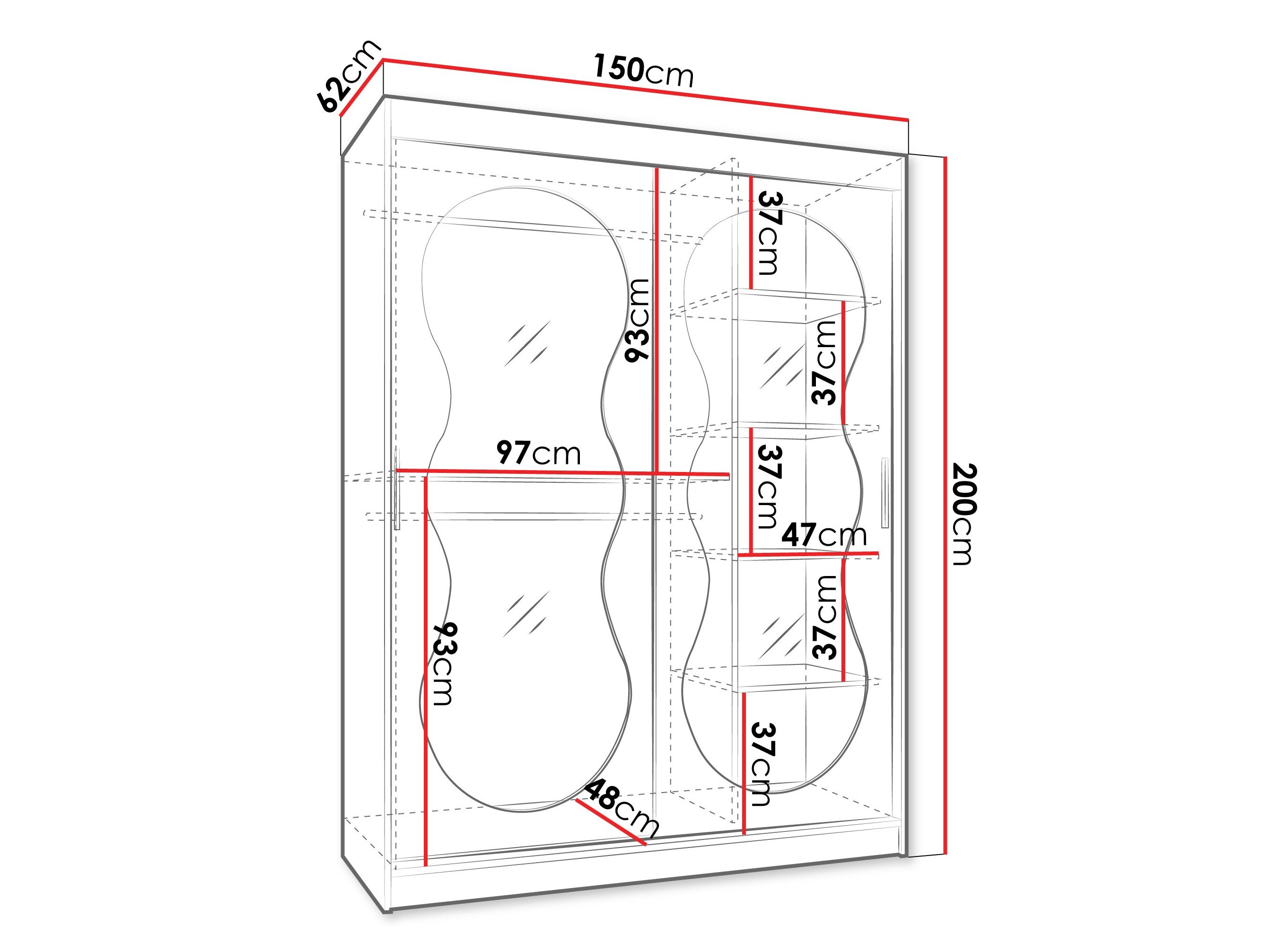 Garderobeskab Hartford 528 (Kashmir)