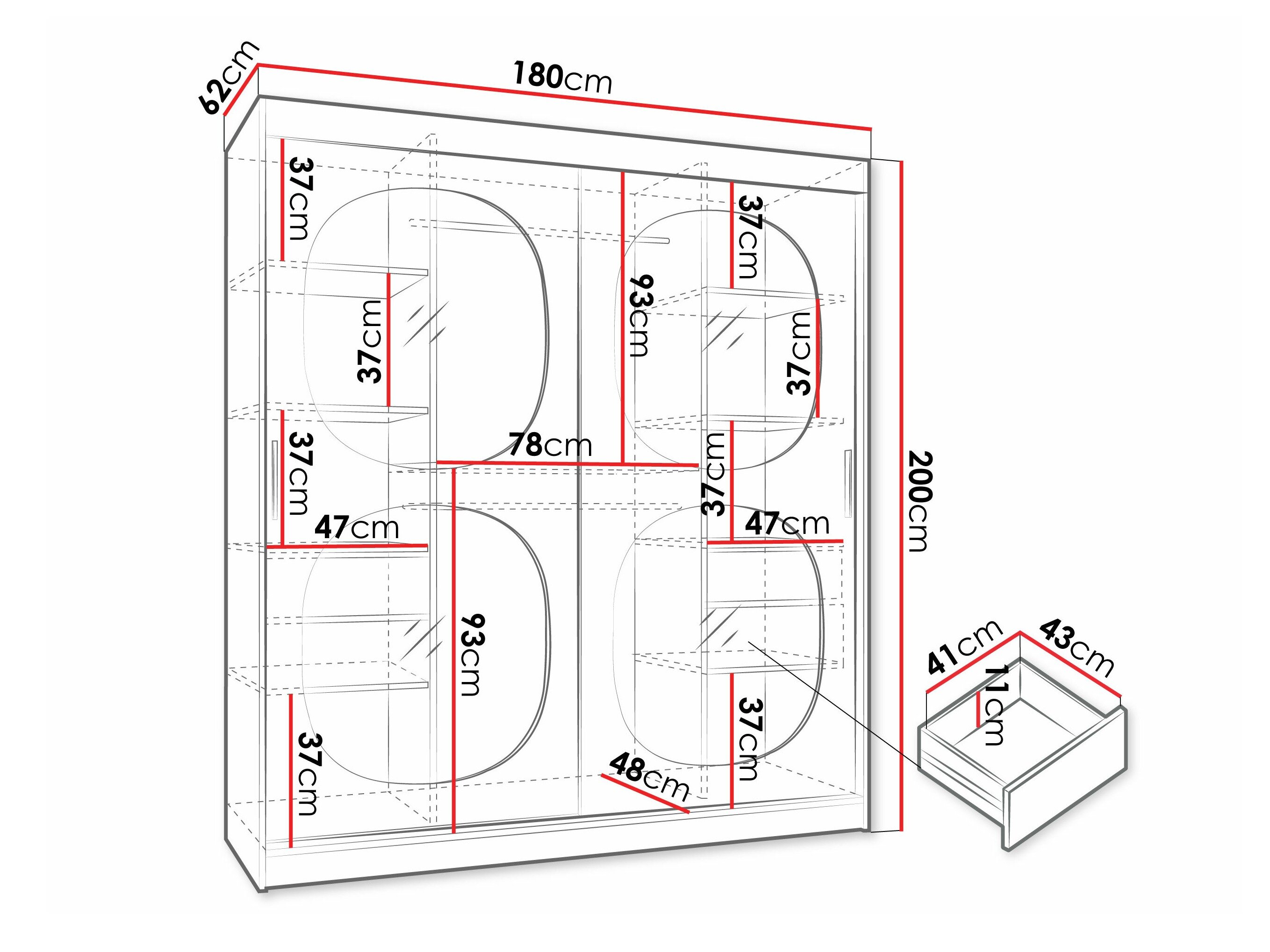 Garderobeskab Hartford 529 (Kashmir)