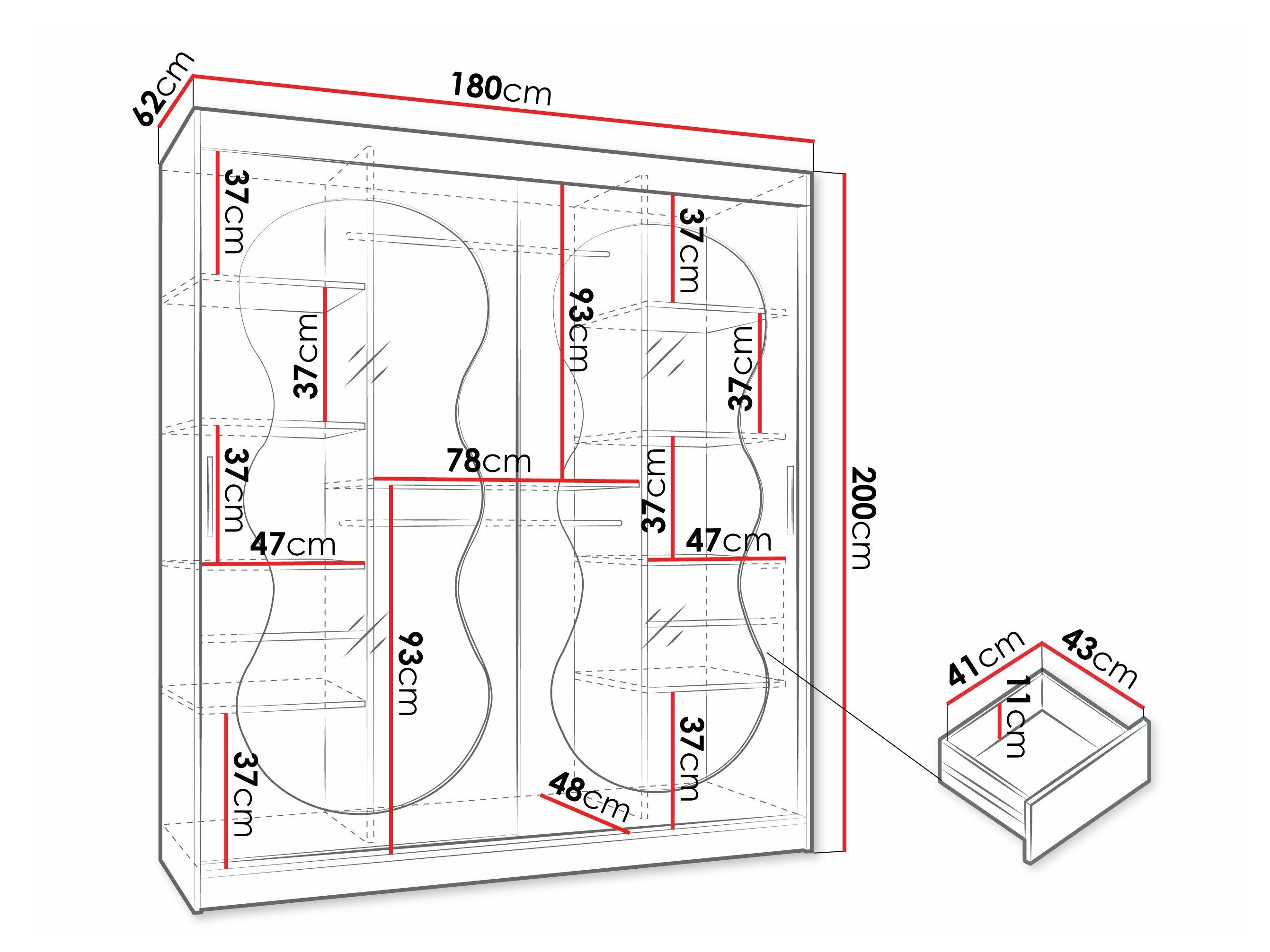 Garderobeskab Hartford 530 (Kashmir)