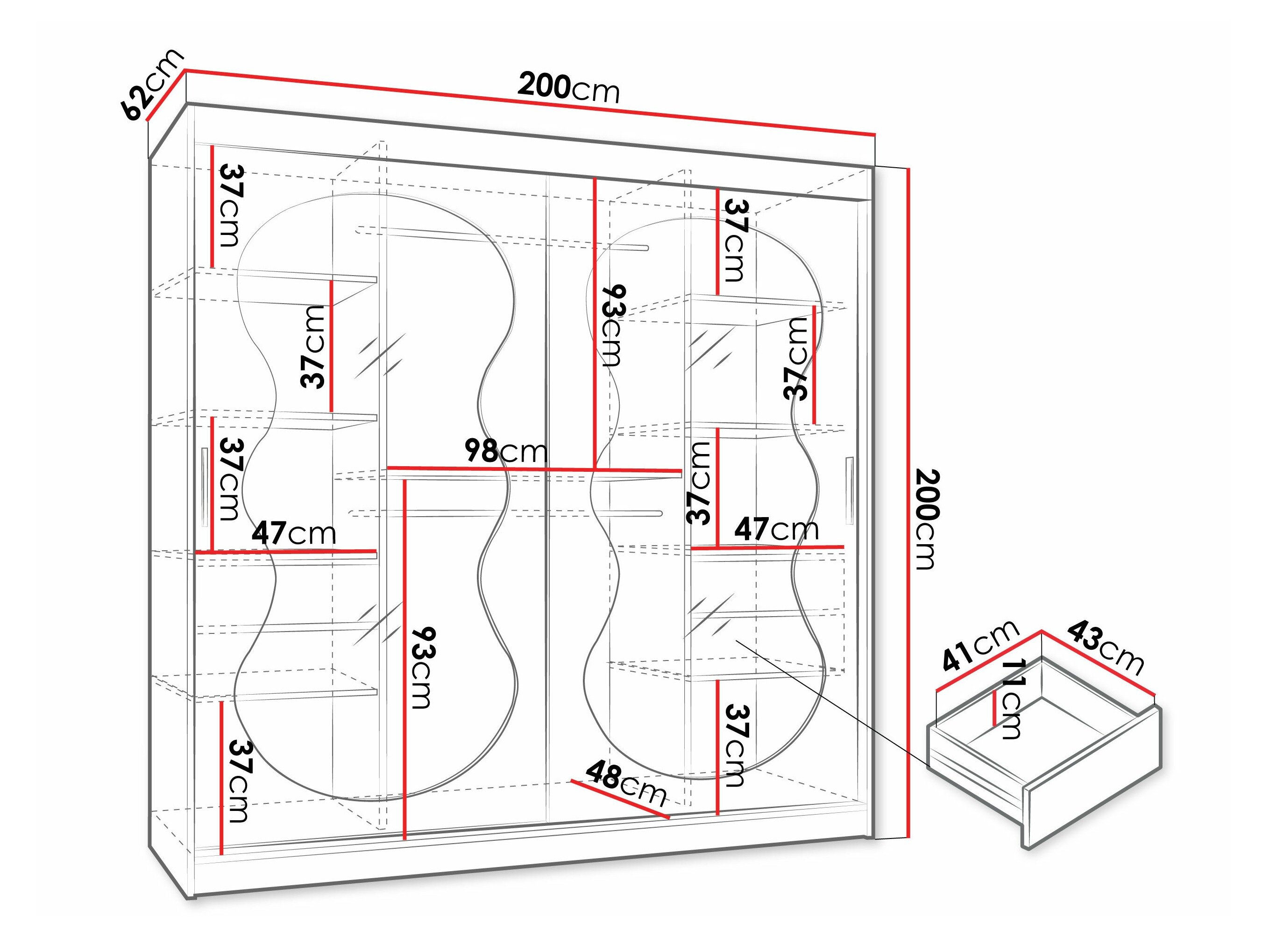 Garderobeskab Hartford 532 (Kashmir)