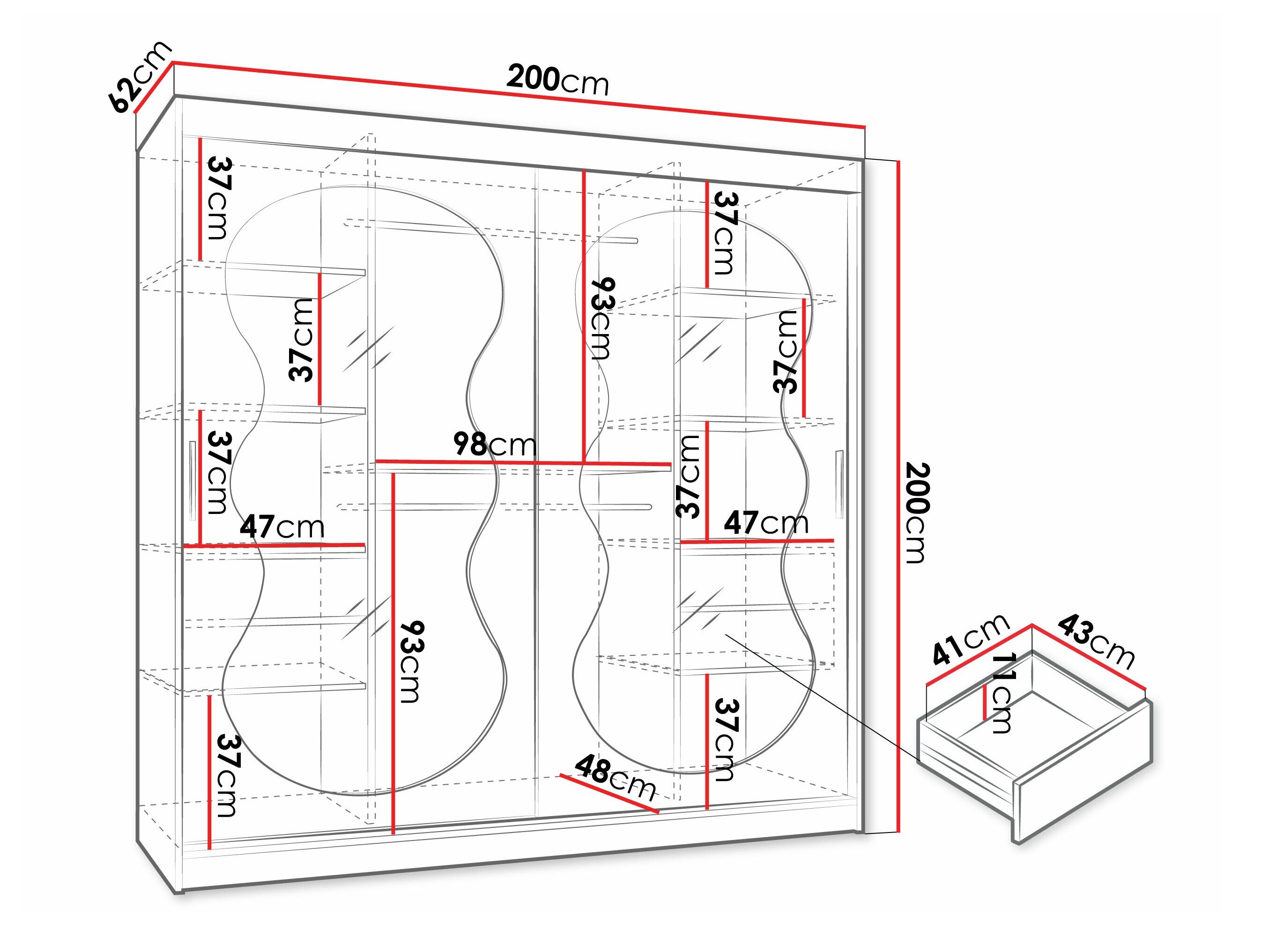 Garderobeskab Hartford 532 (Kashmir)