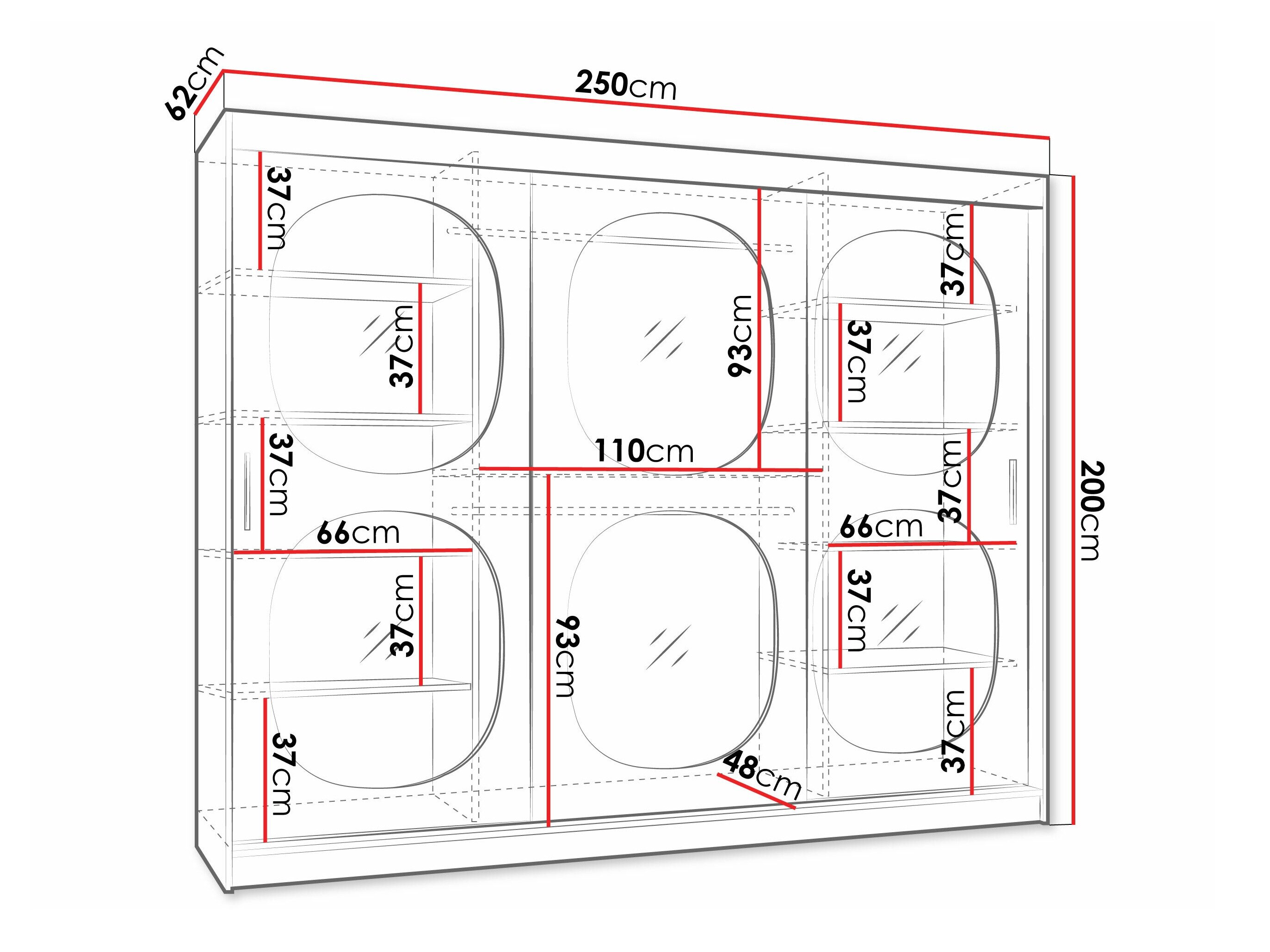Garderobeskab Hartford 533 (Sort)