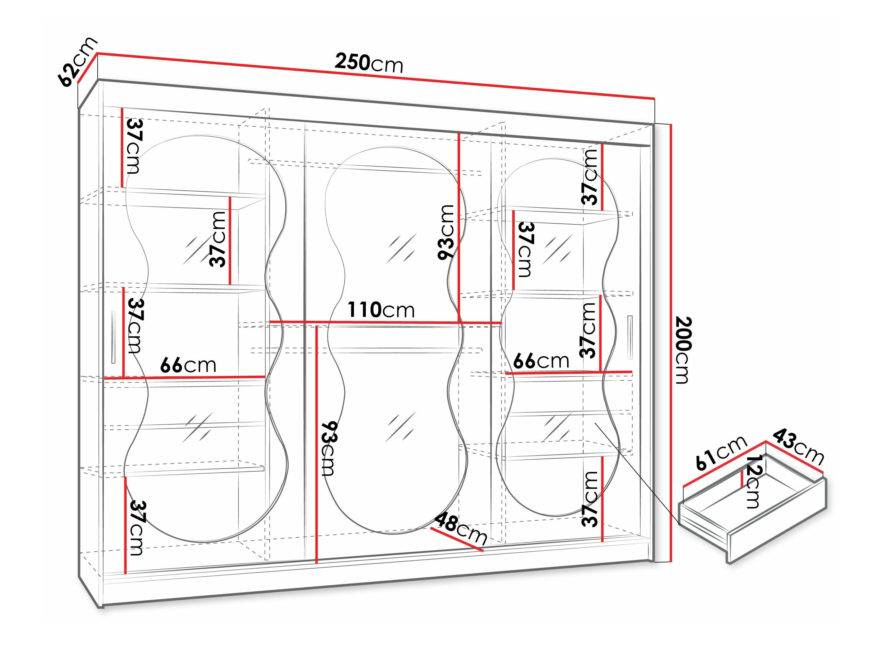 Garderobeskab Hartford 534 (Sort)