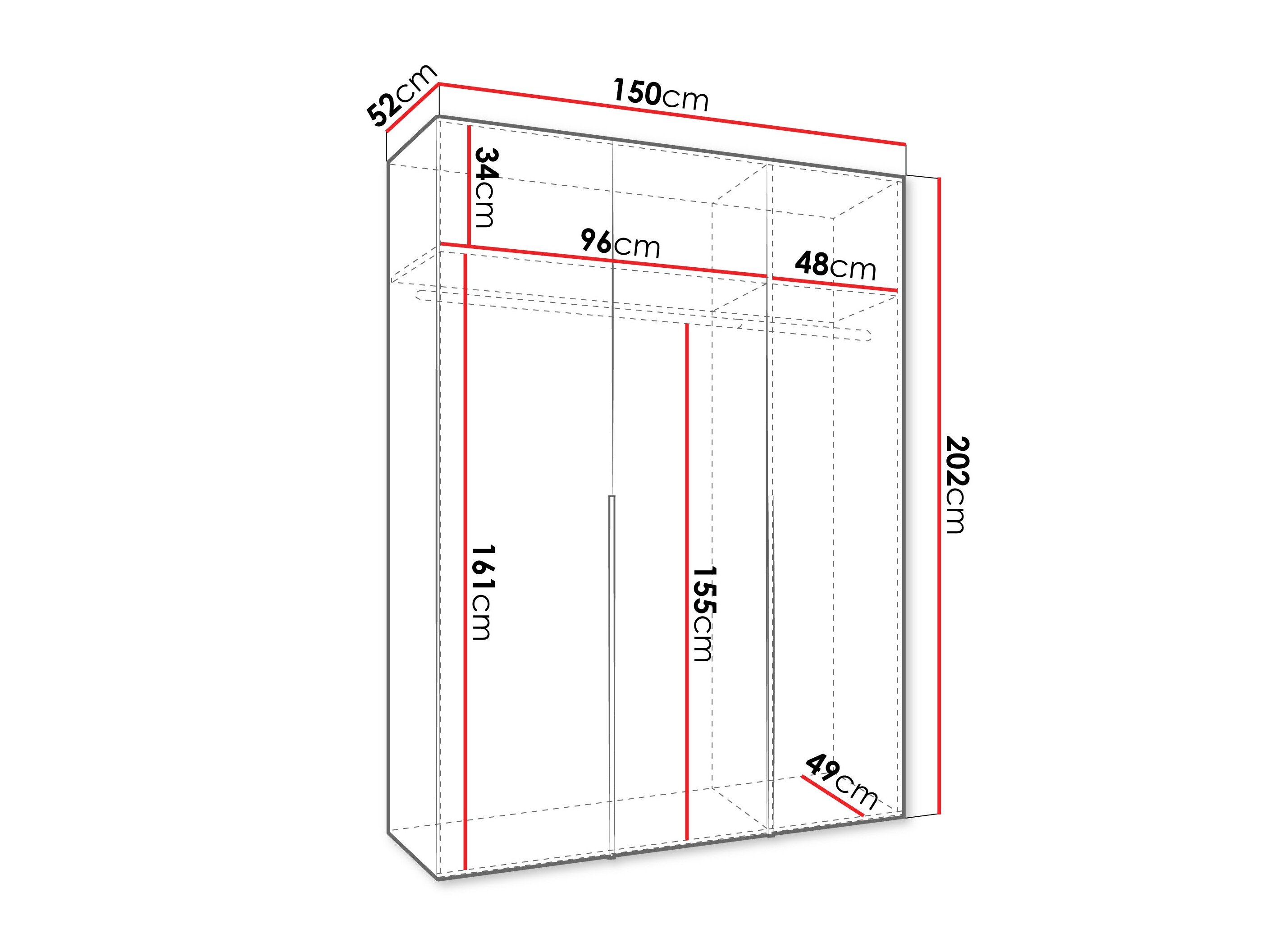 Garderobeskab Hartford 536 (Kashmir)