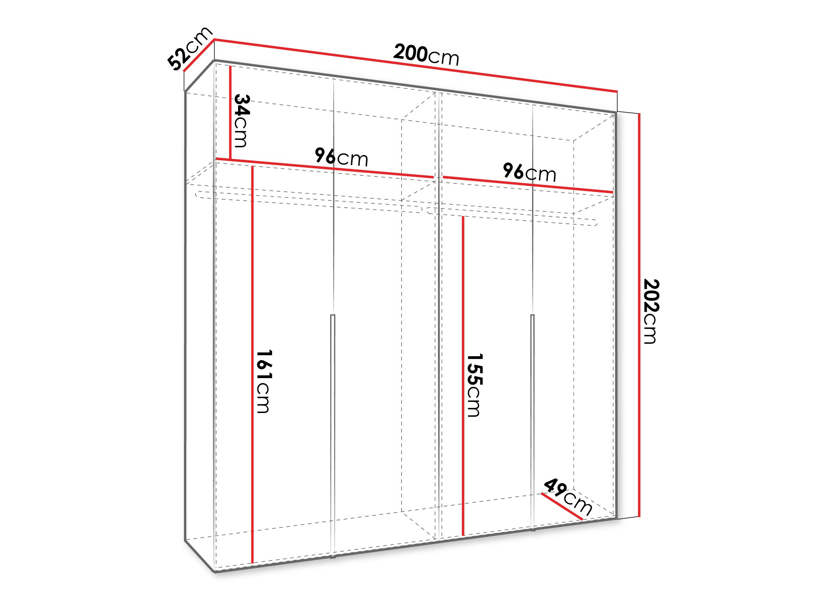 Garderobeskab Hartford 537 (Hvid)