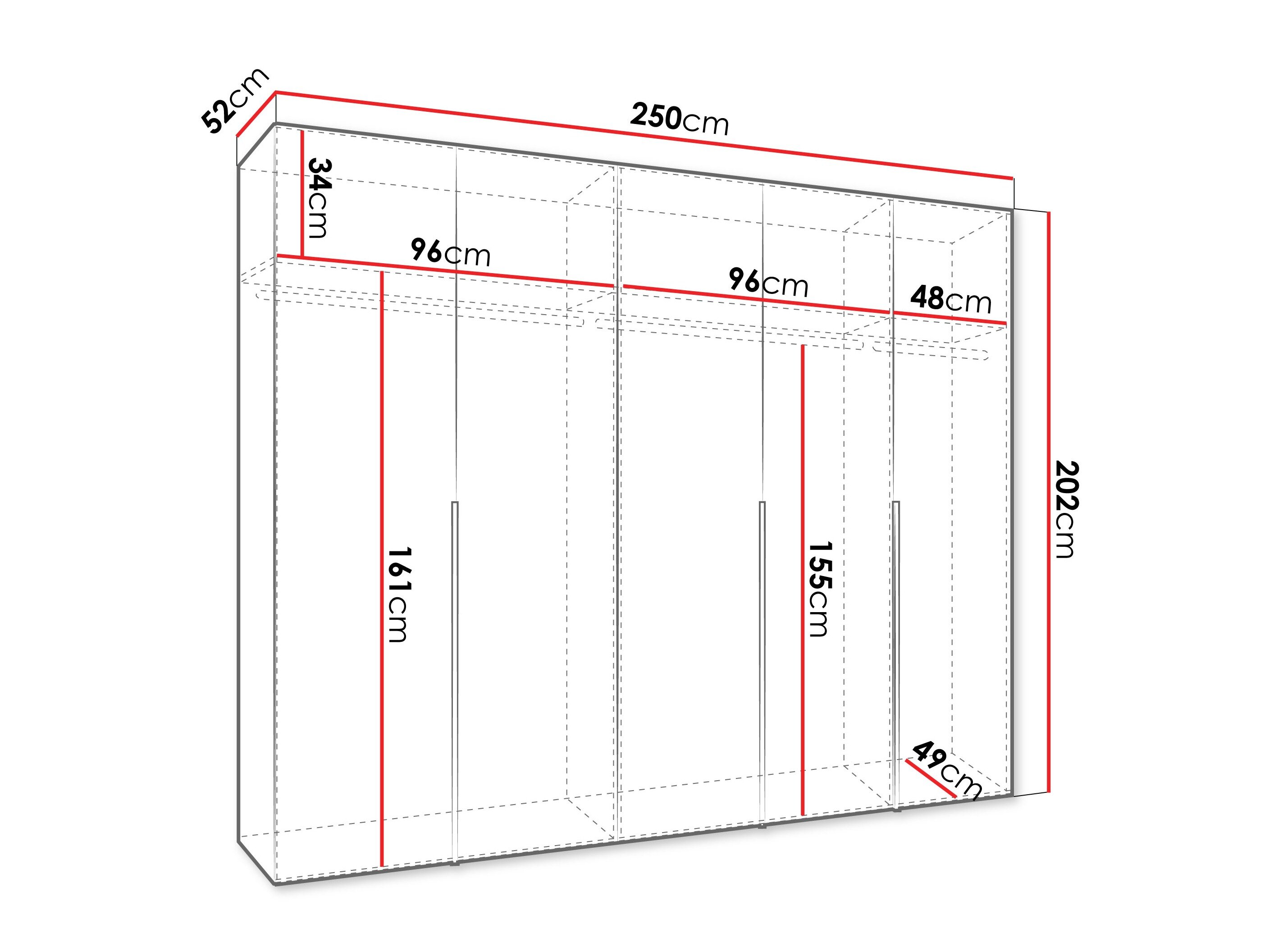 Garderobeskab Hartford 538 (Hvid)