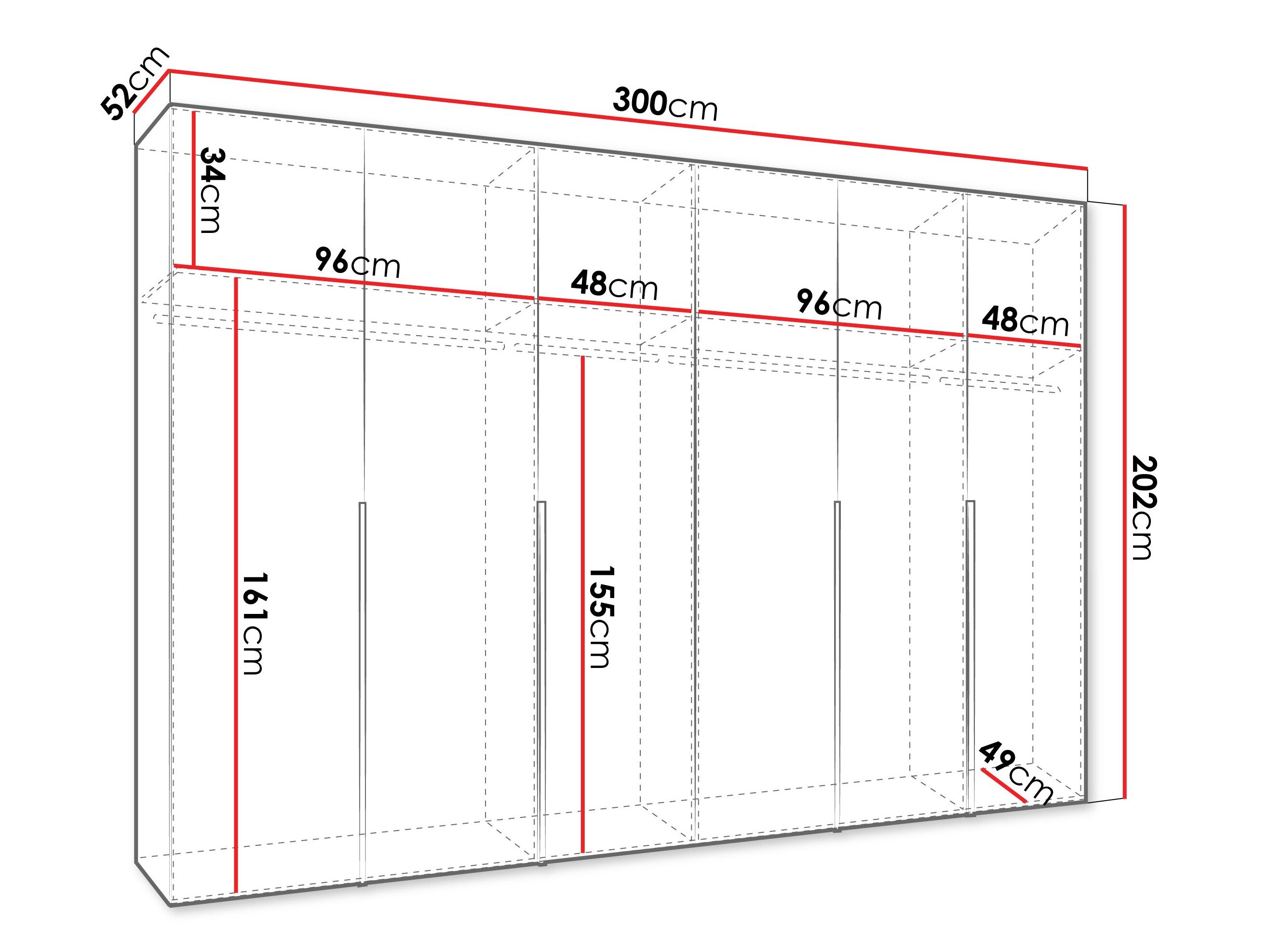 Garderobeskab Hartford 539 (Sort)