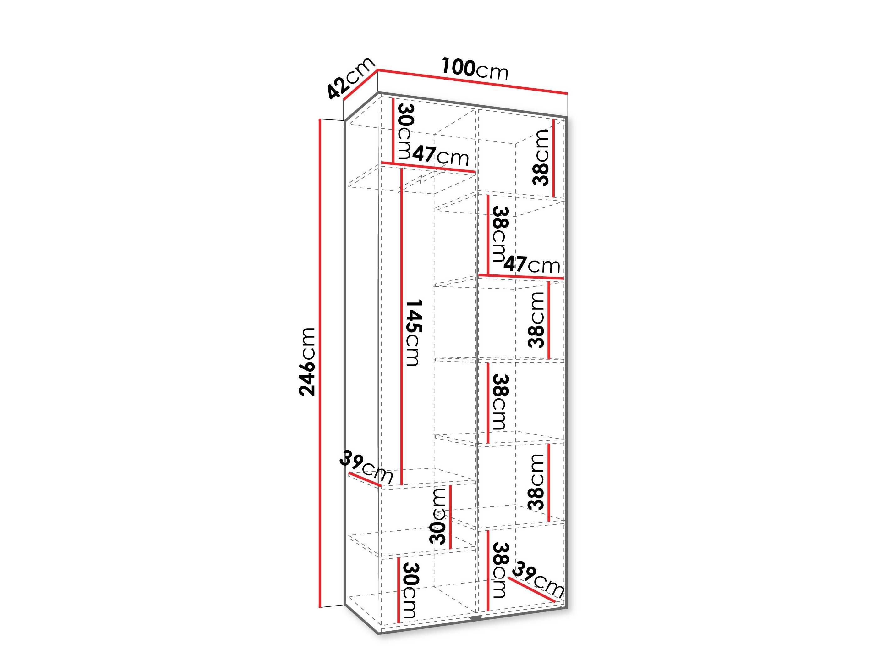 Garderobeskab Hartford 540 (Hvid)