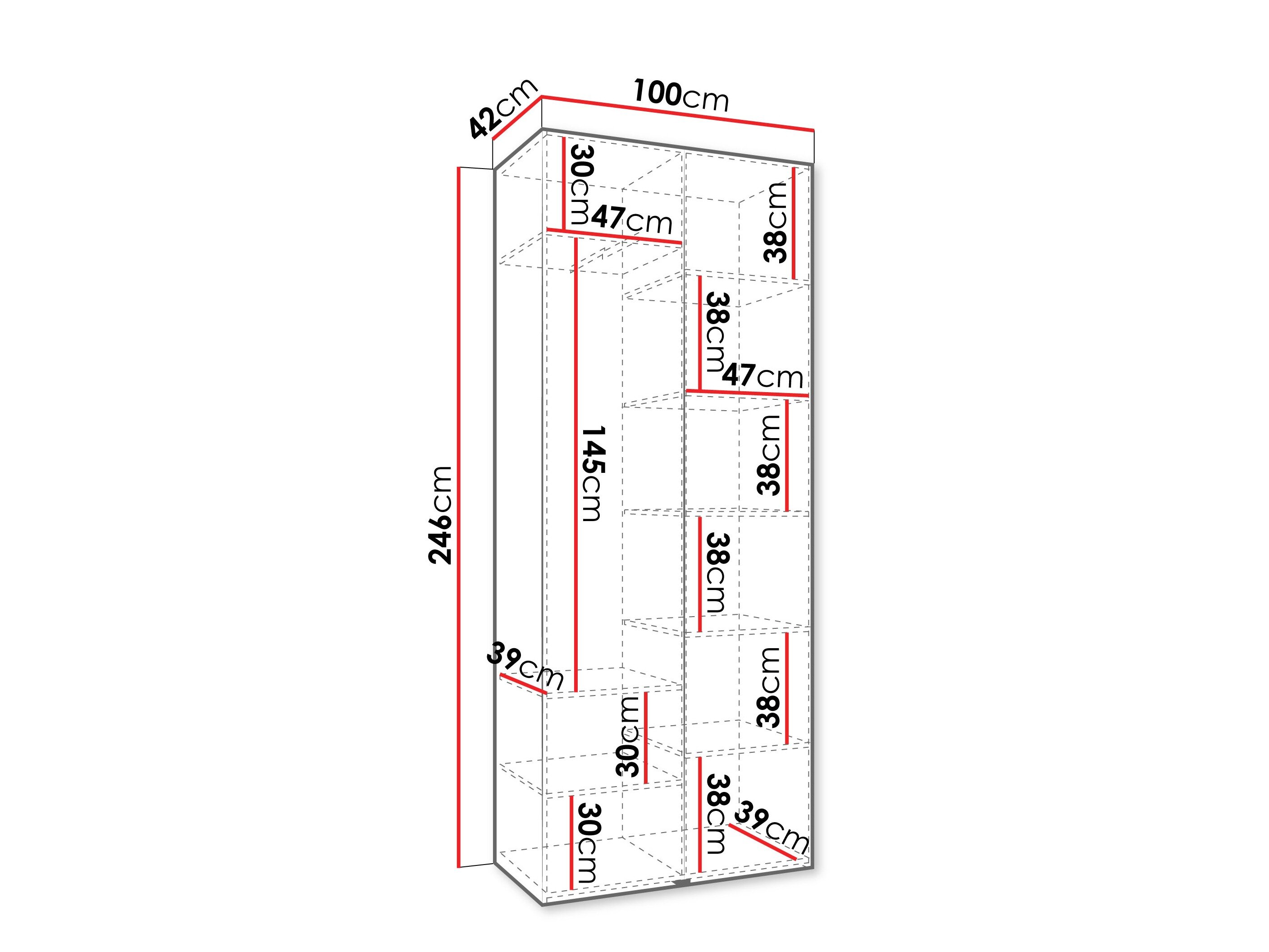 Garderobeskab Hartford 540 (Hvid)
