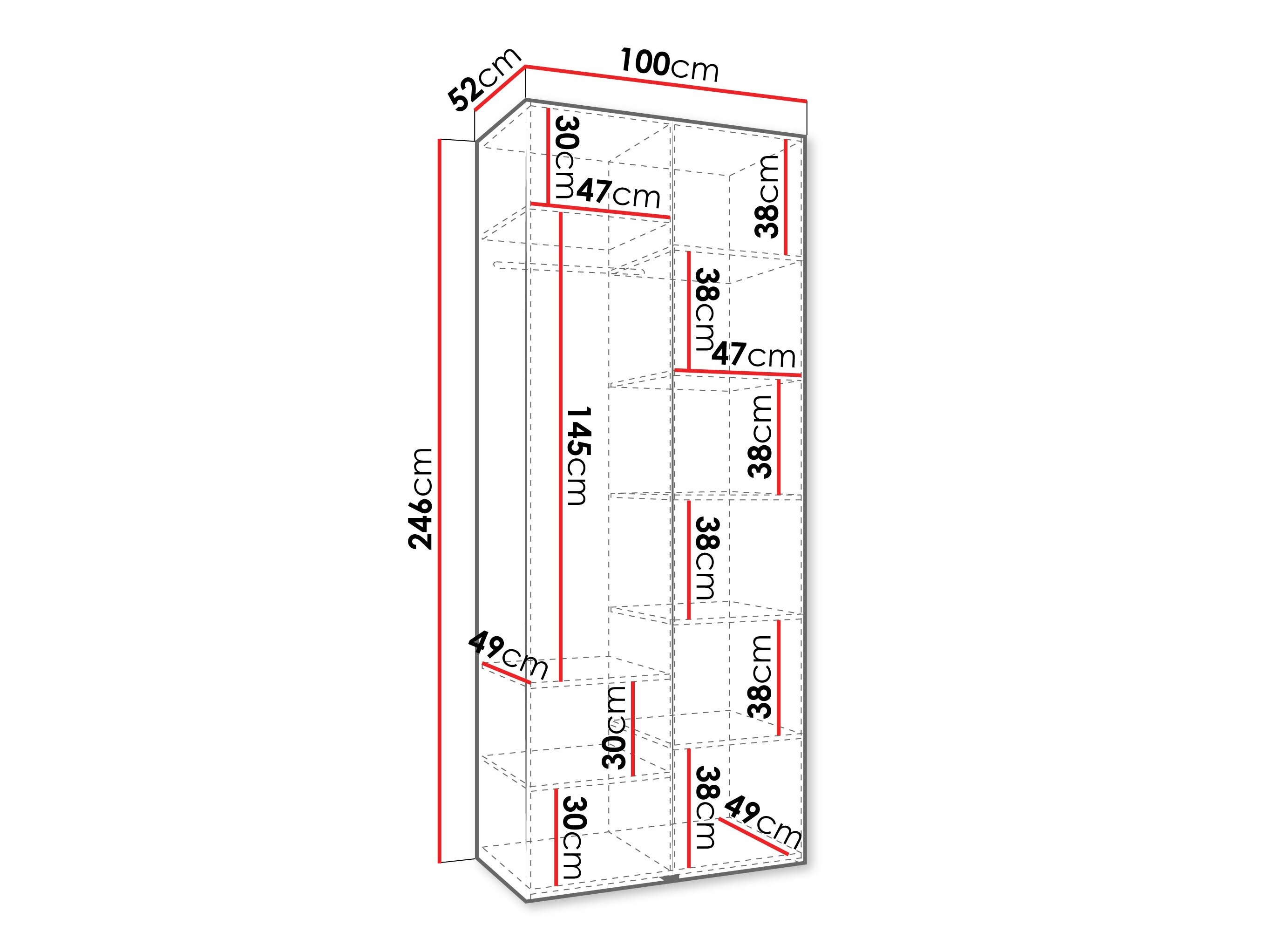 Garderobeskab Hartford 540 (Hvid)