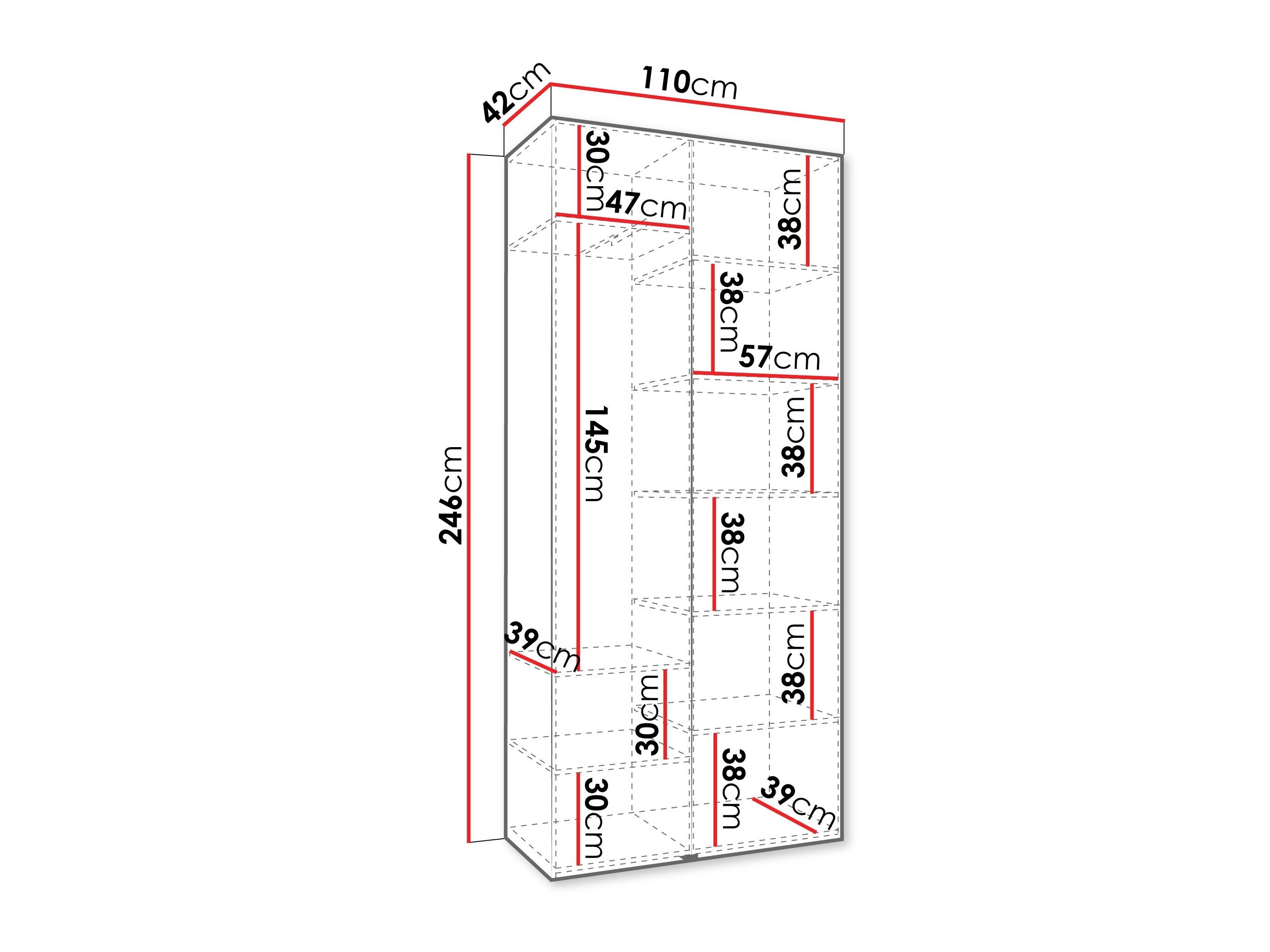 Garderobeskab Hartford 540 (Hvid)