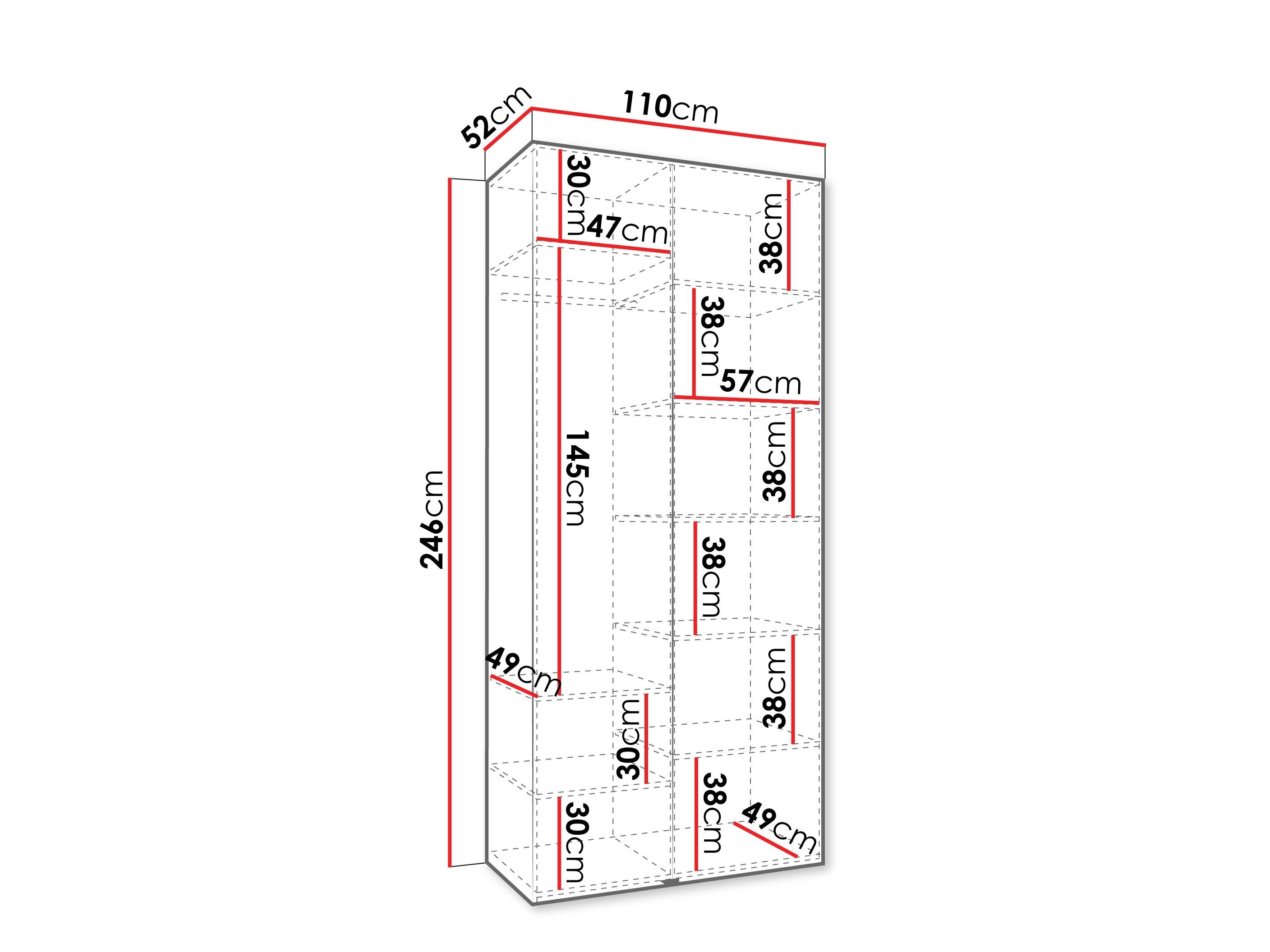 Garderobeskab Hartford 540 (Hvid)