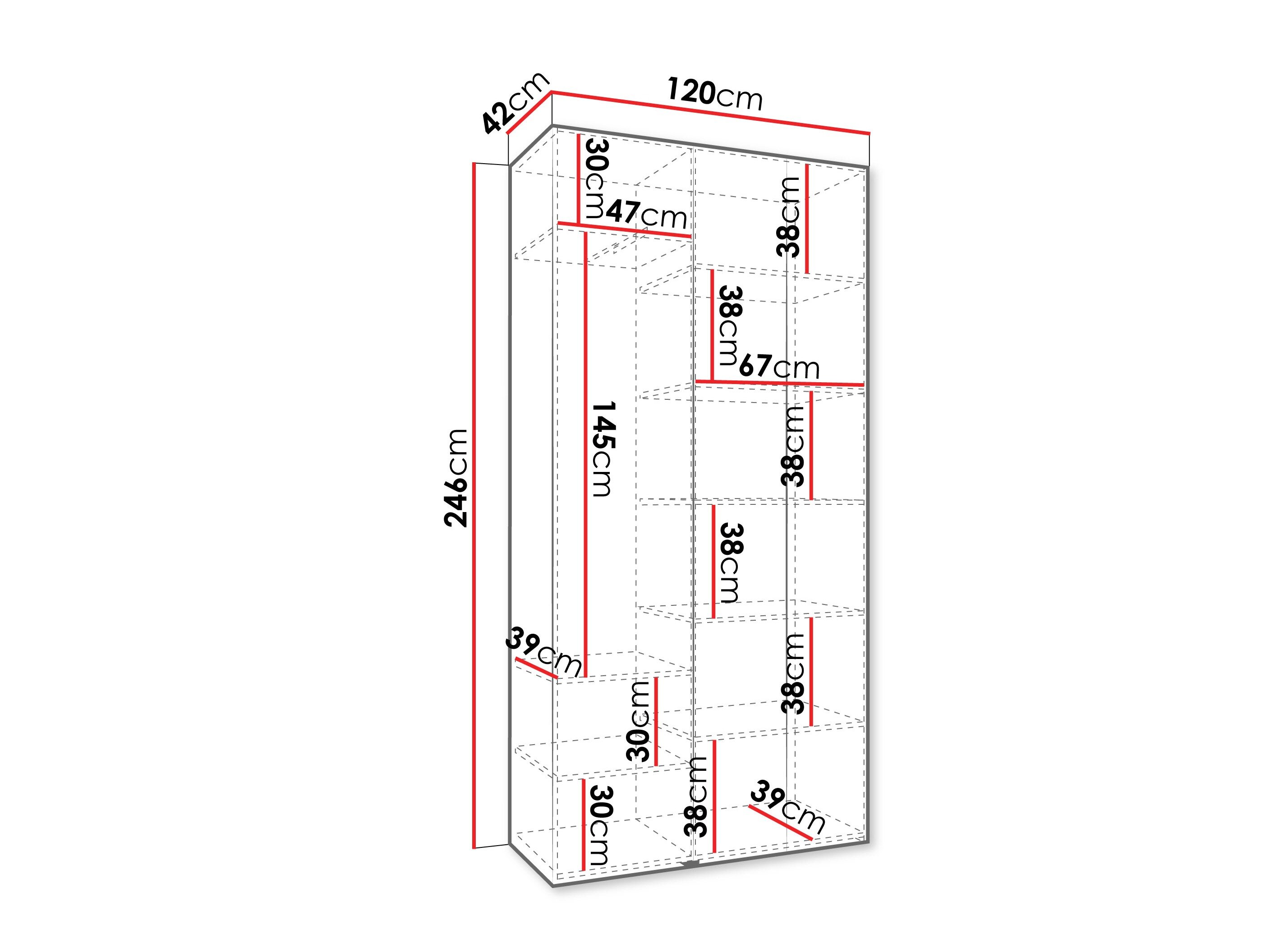 Garderobeskab Hartford 544 (Hvid)