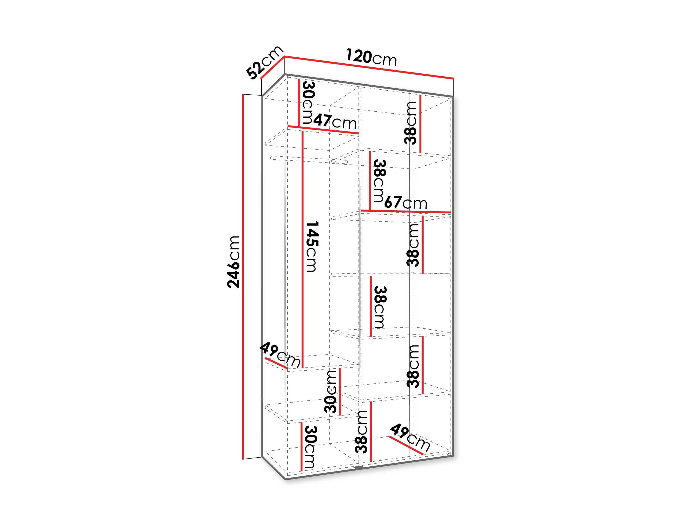 Garderobeskab Hartford 544 (Hvid)