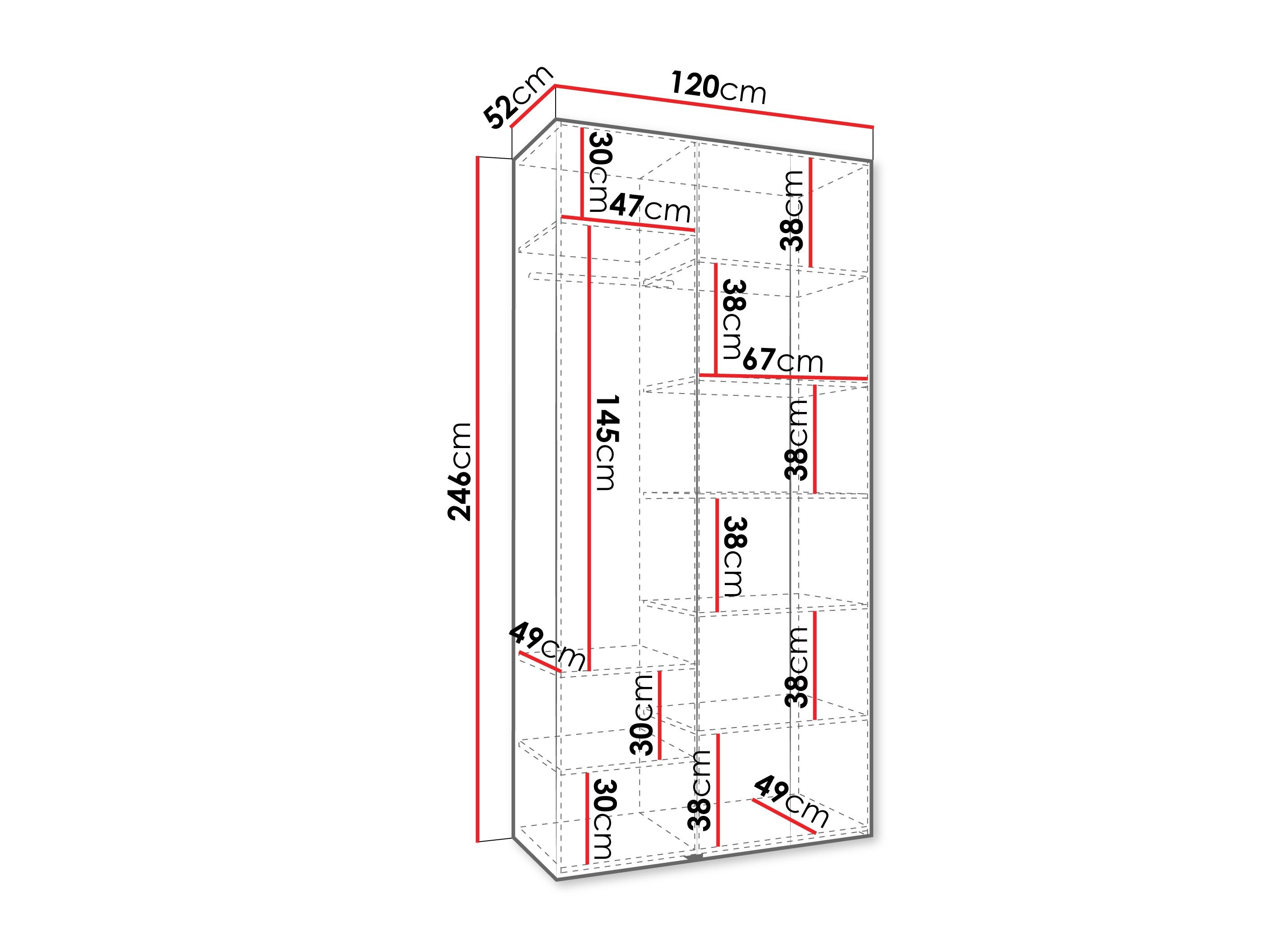 Garderobeskab Hartford 544 (Hvid)