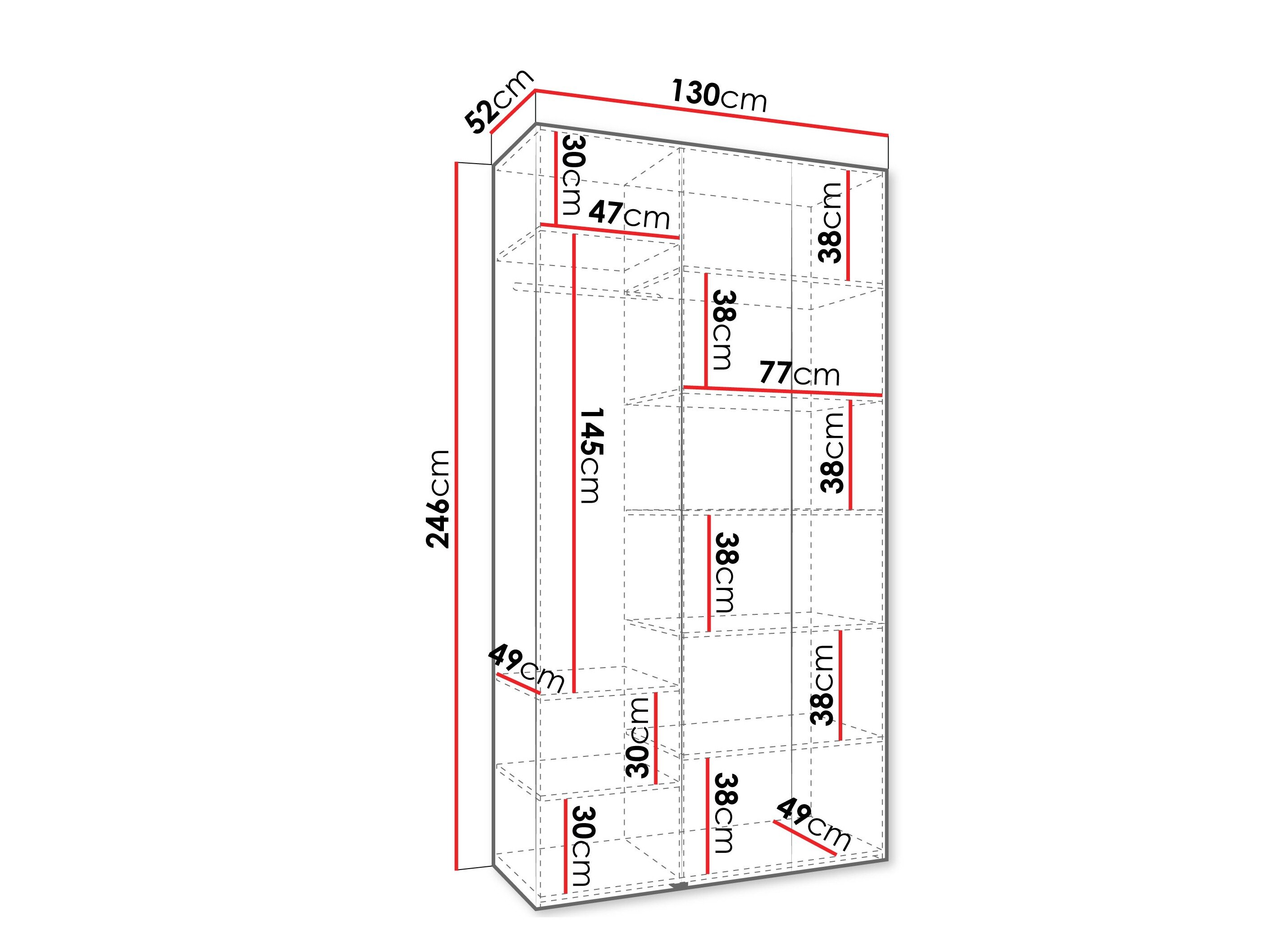 Garderobeskab Hartford 544 (Hvid)