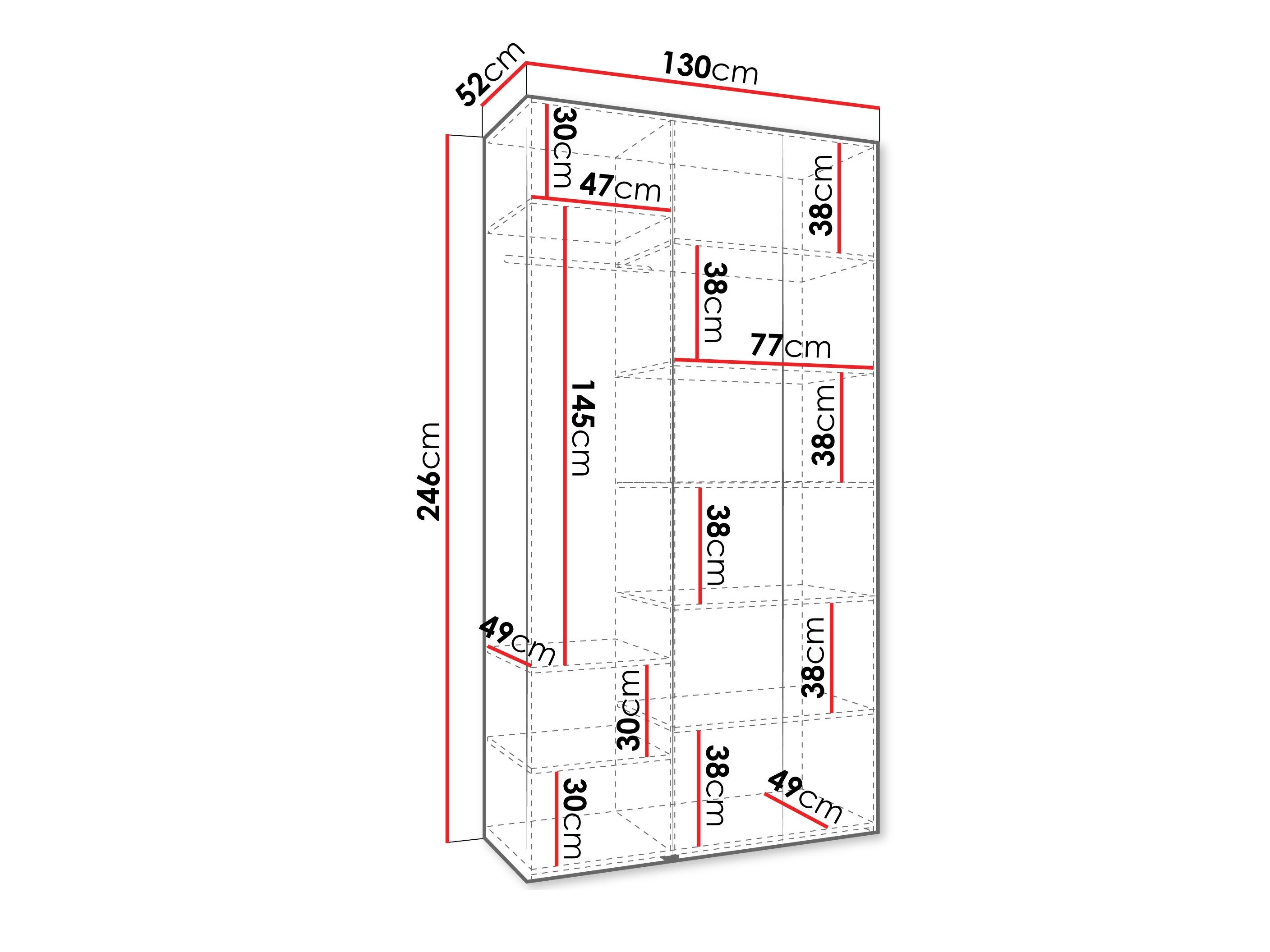 Garderobeskab Hartford 544 (Hvid)