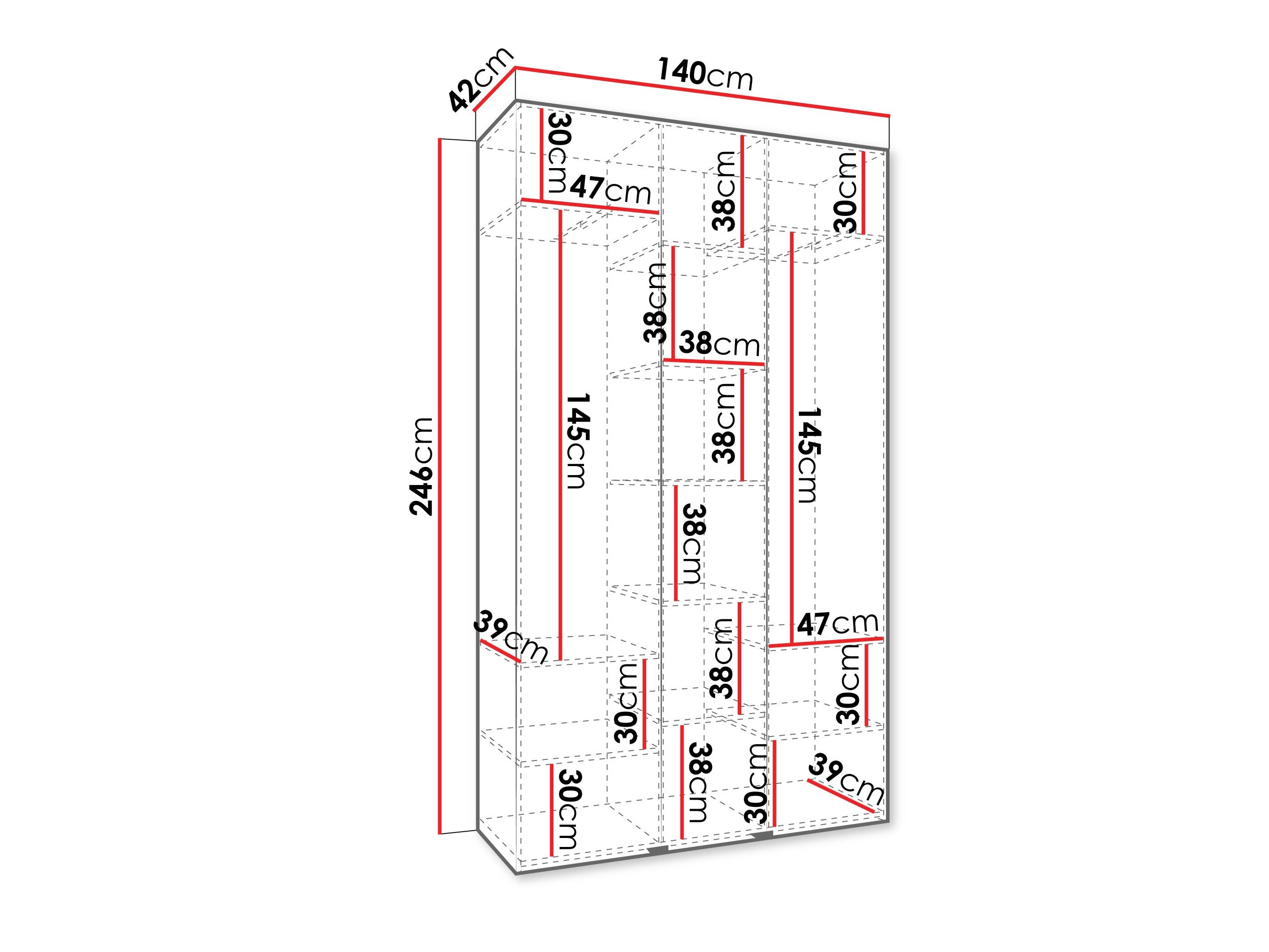 Garderobeskab Hartford 544 (Hvid)
